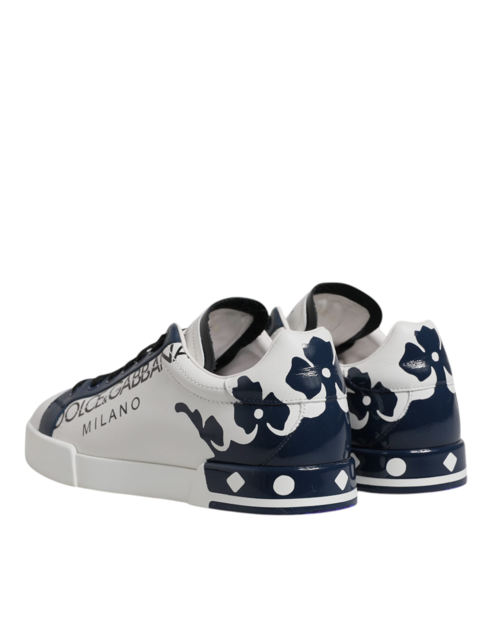 White Blue Crown Low Top Men Sneakers Shoes