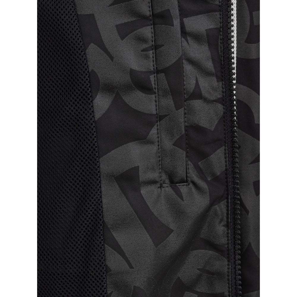 Black Polyester Shell Jacket