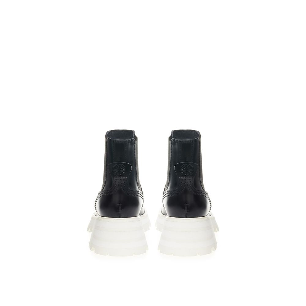 Black Leather Chelsea Boots