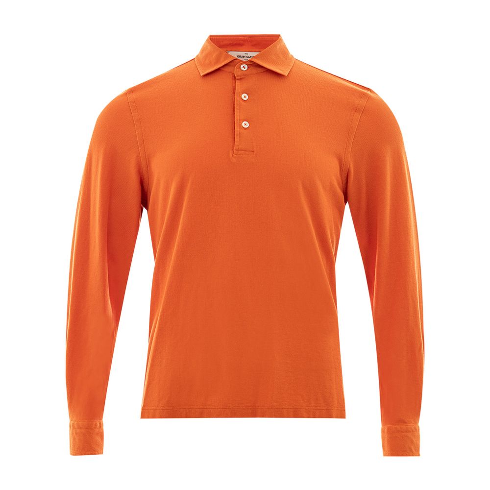 Orange Cotton Polo Shirt