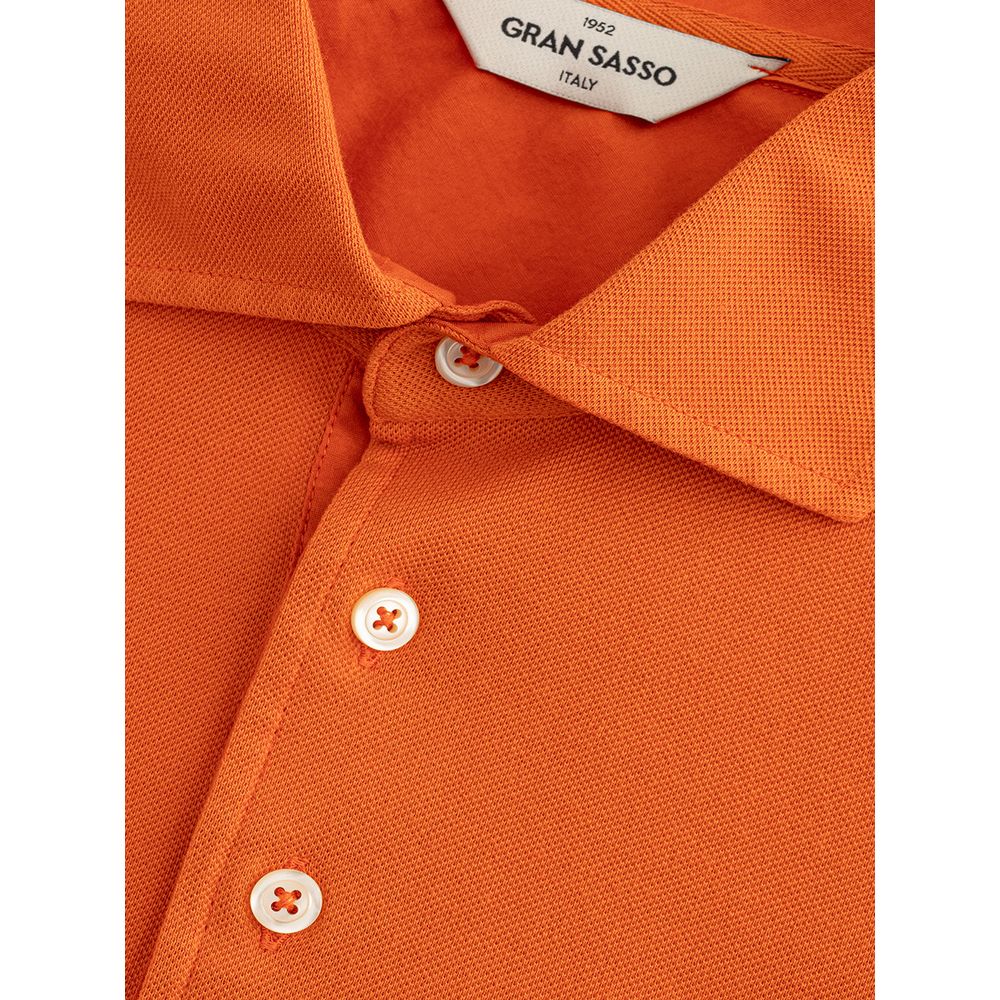 Orange Cotton Polo Shirt