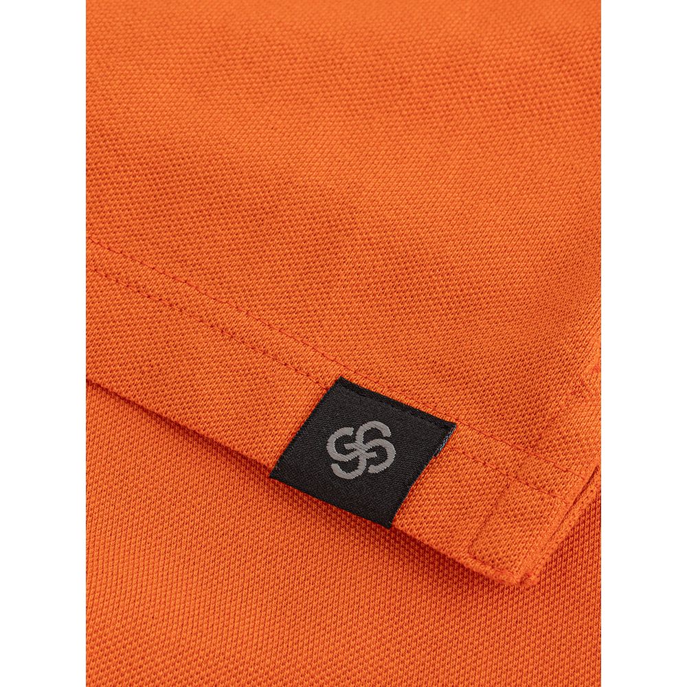 Orange Cotton Polo Shirt