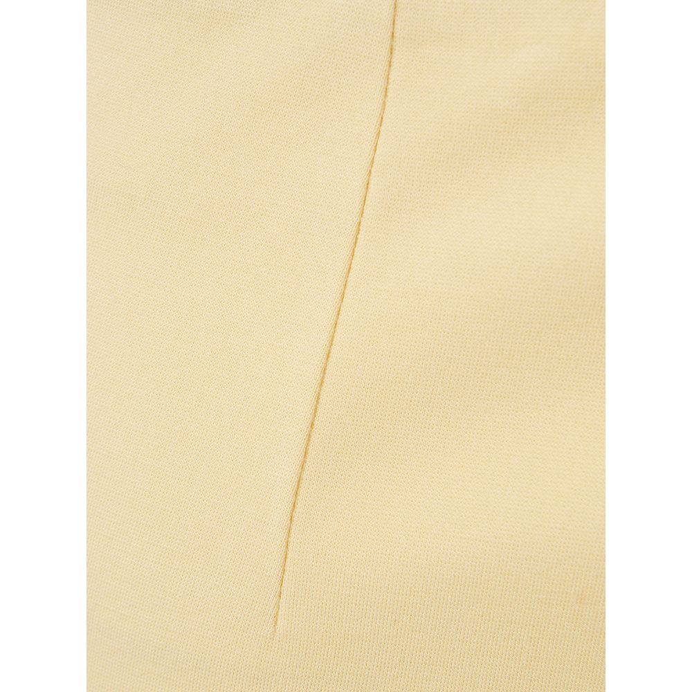 Yellow Viscose Midi Skirt