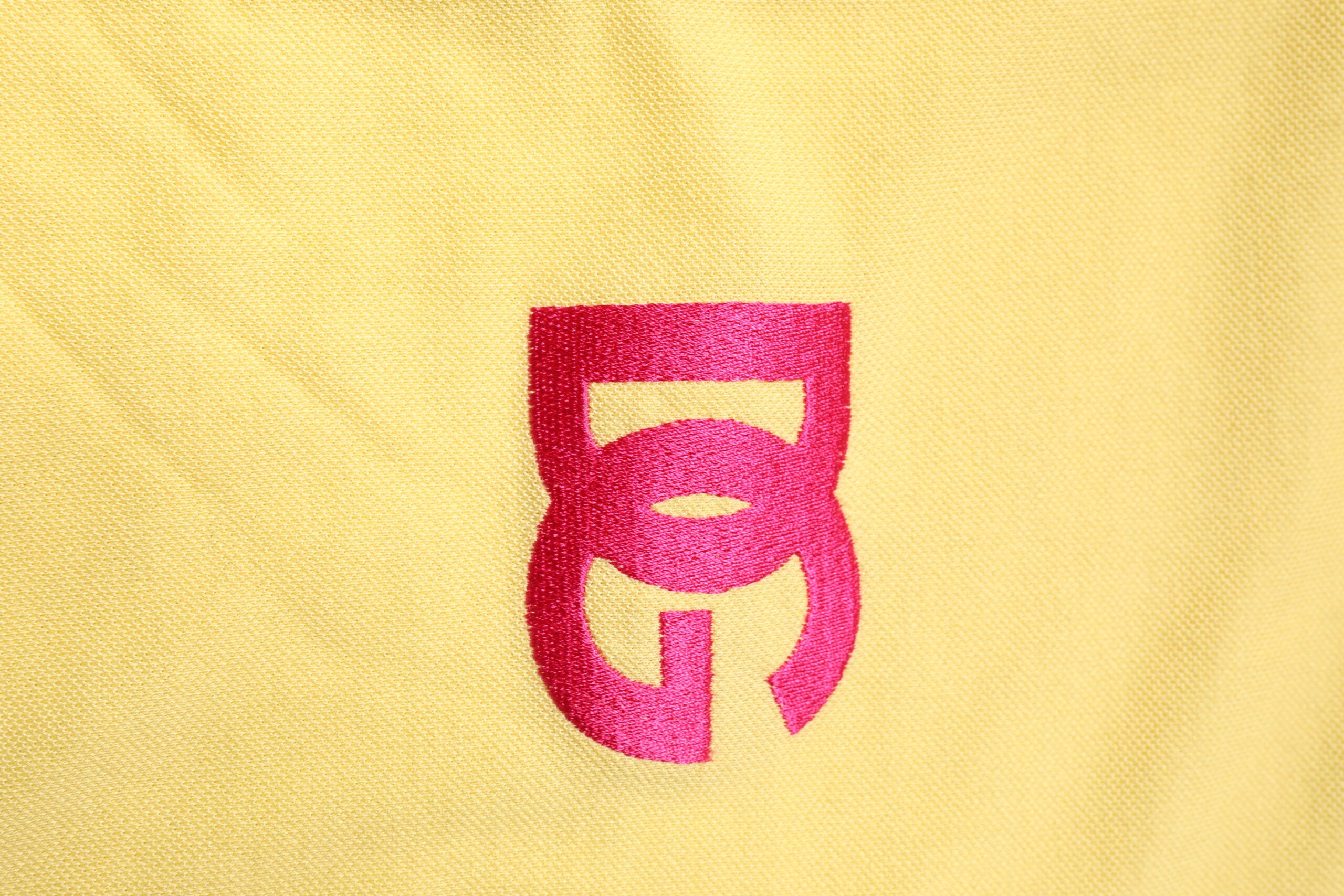 Yellow Cotton Logo Collared Polo T-shirt