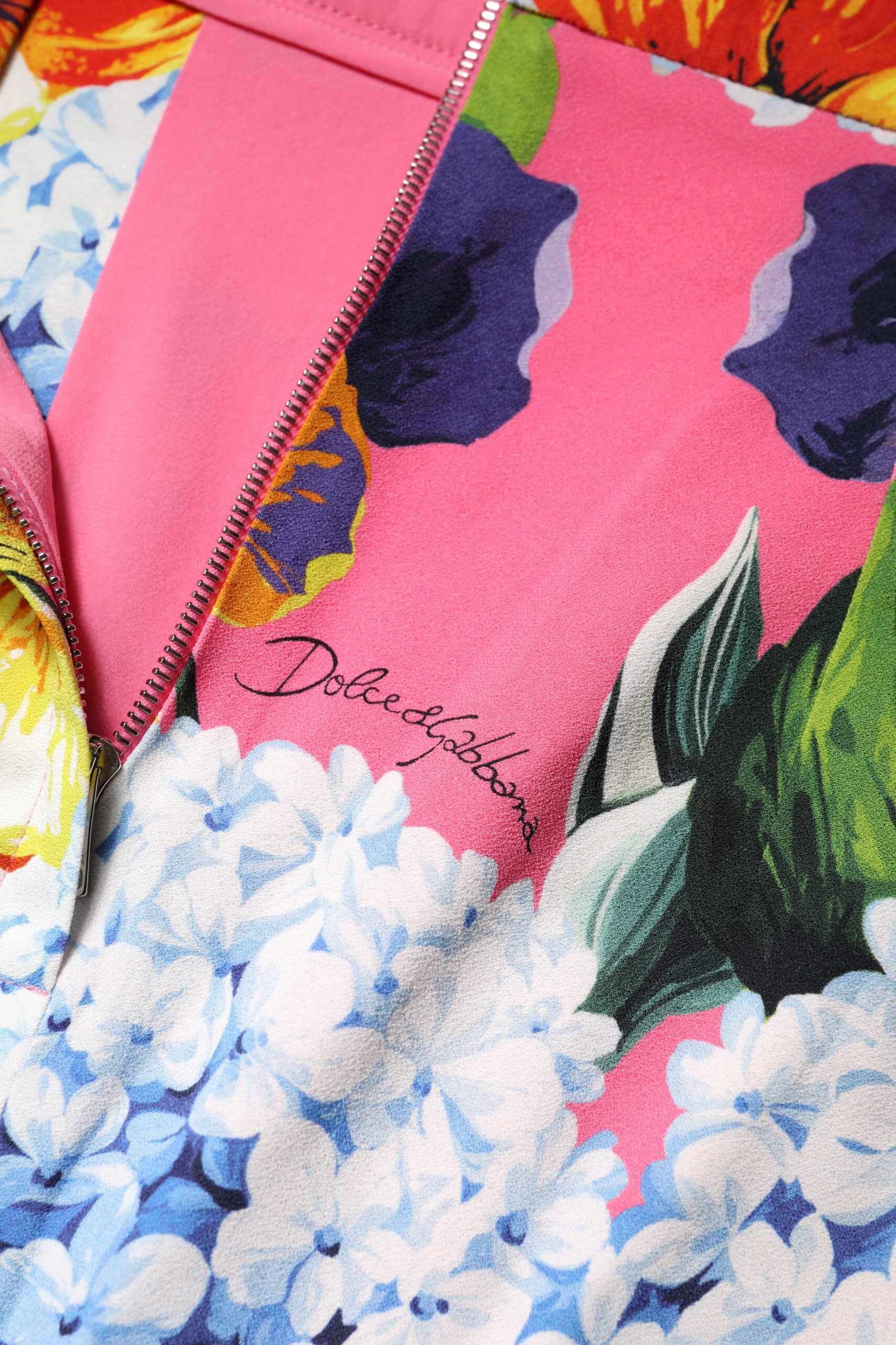 Multicolor Floral Print High Waist Midi Skirt