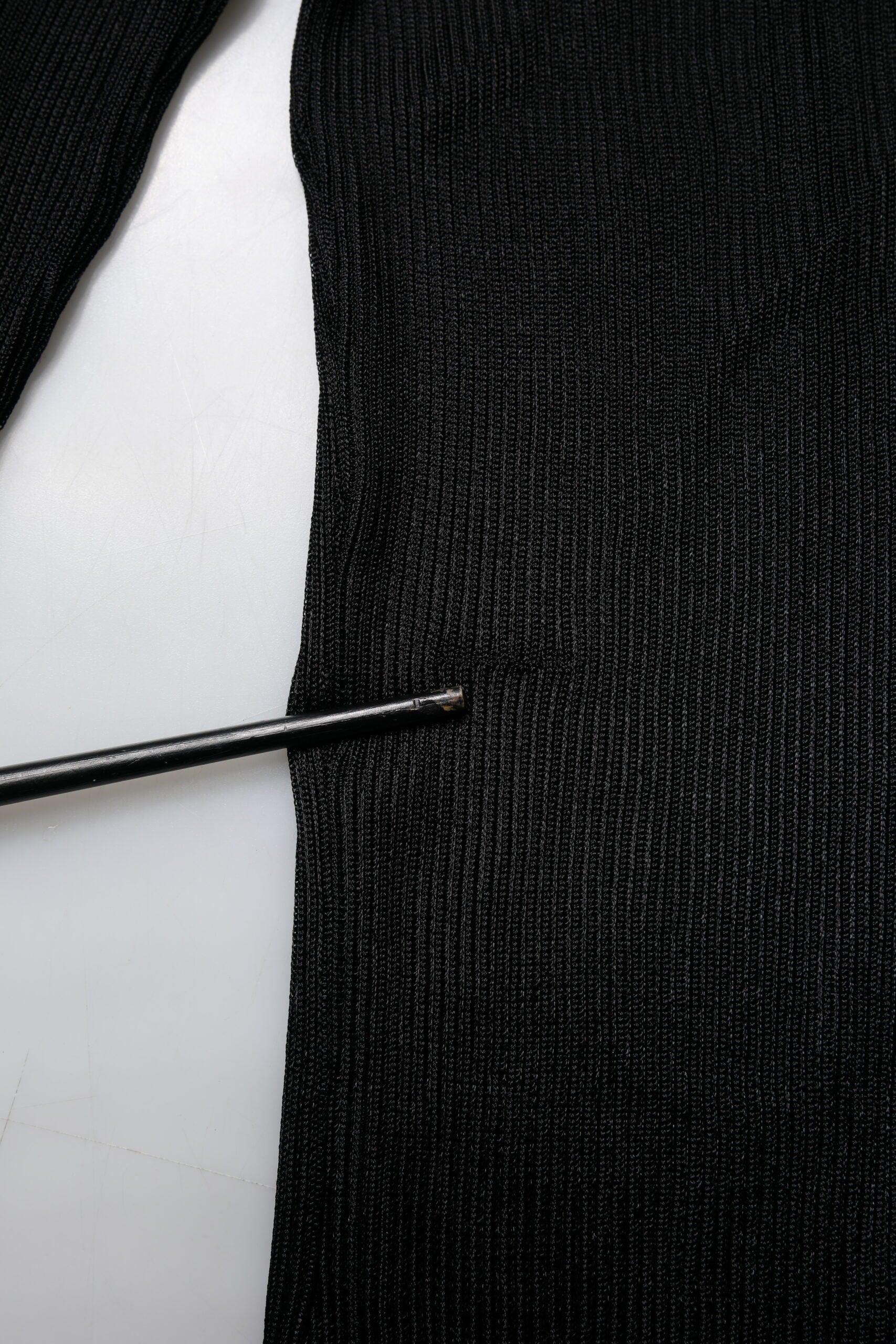 Black Knit Long Sleeves Turtleneck Slim Top