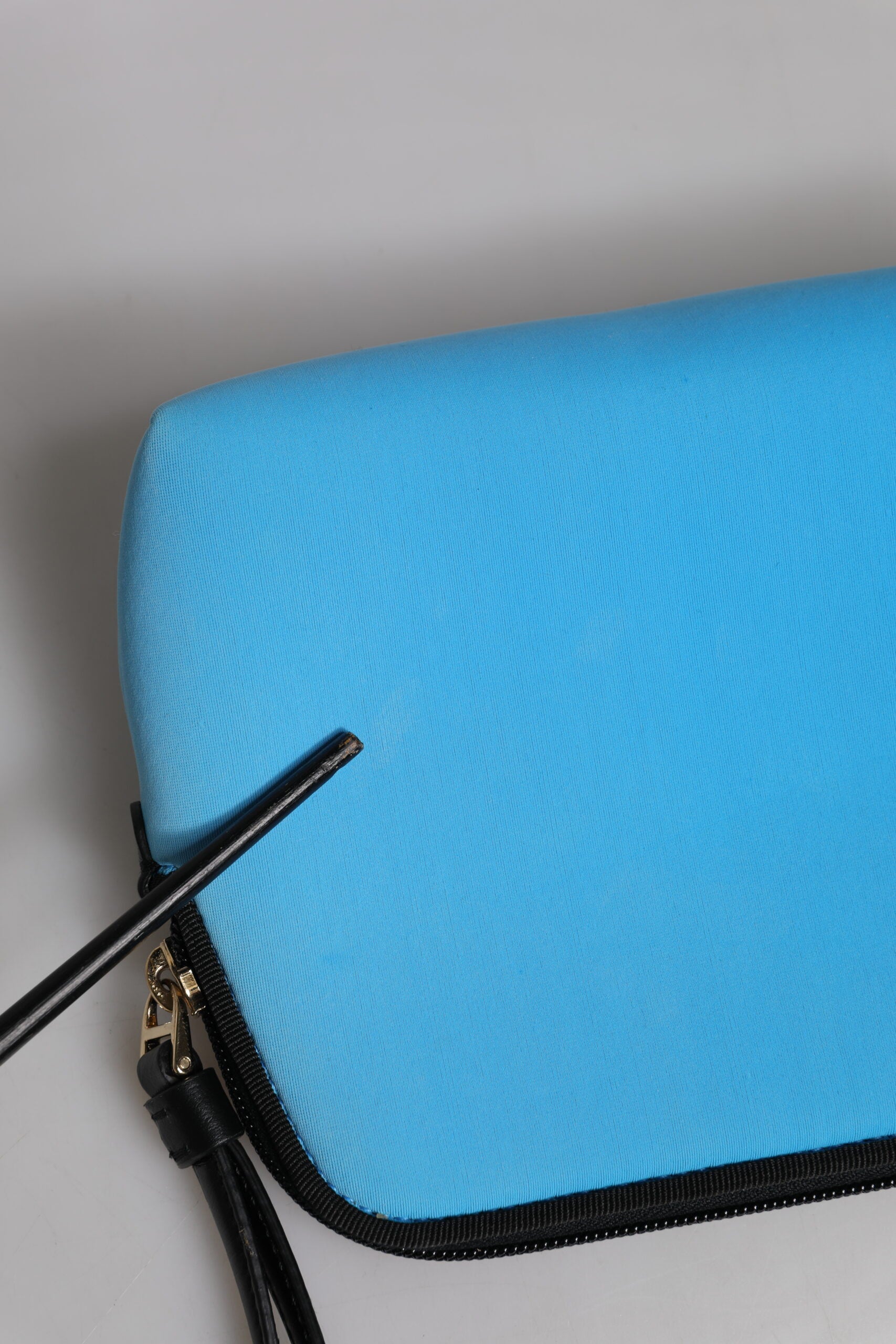 Blue DG Logo Print Clutch Zip Borse Pouch Bag