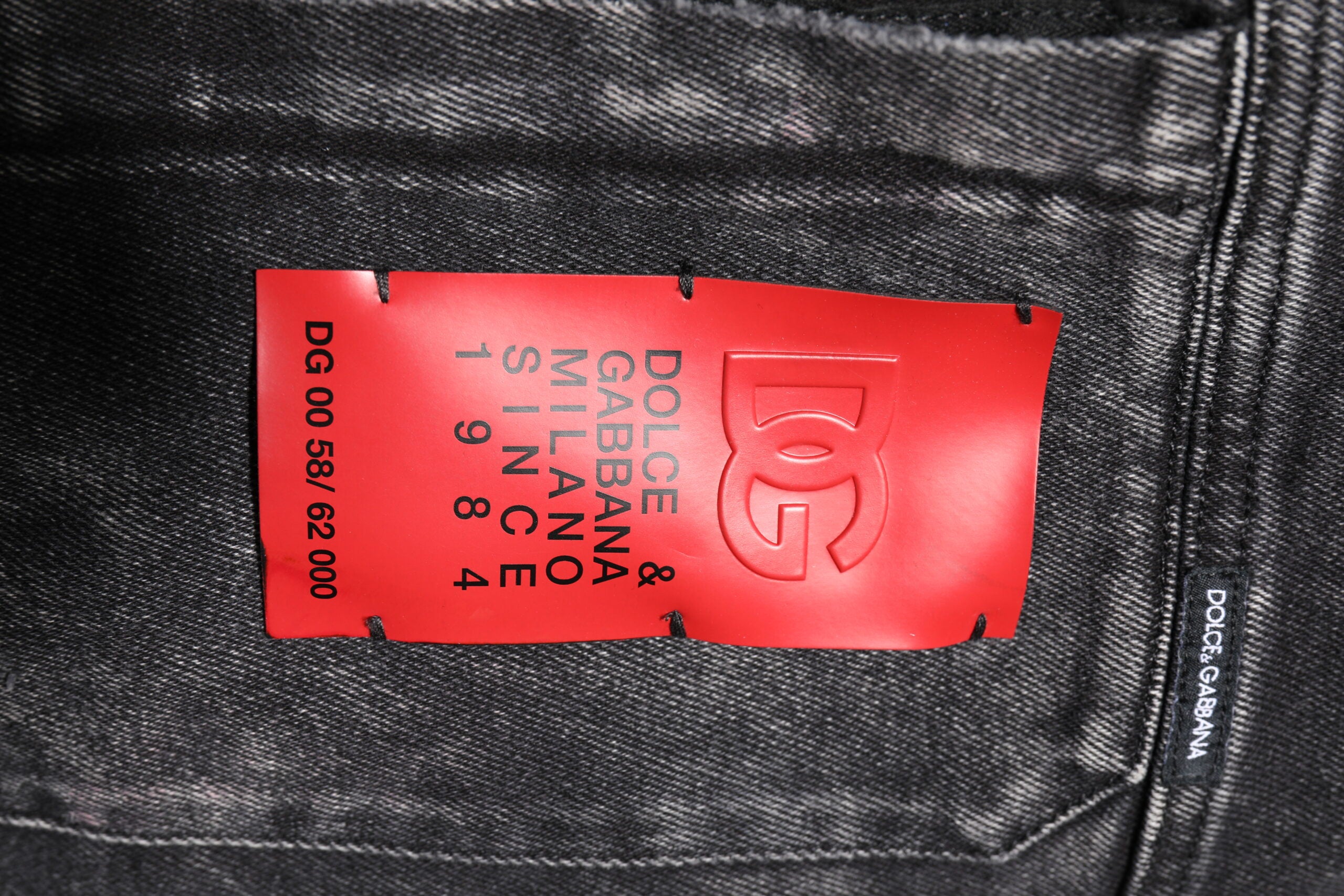 Black Logo Cotton Stretch Denim Jacket