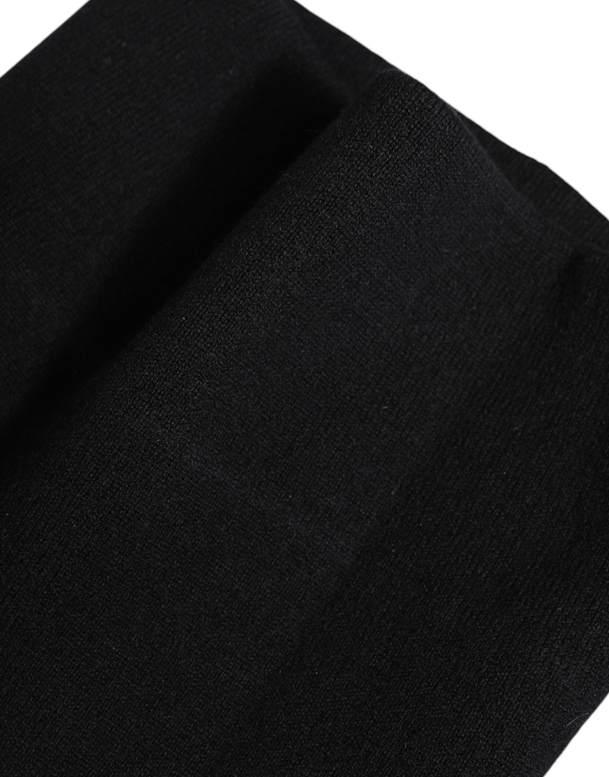 Black Cashmere Knitted Neck Warmer Foulard Scarf