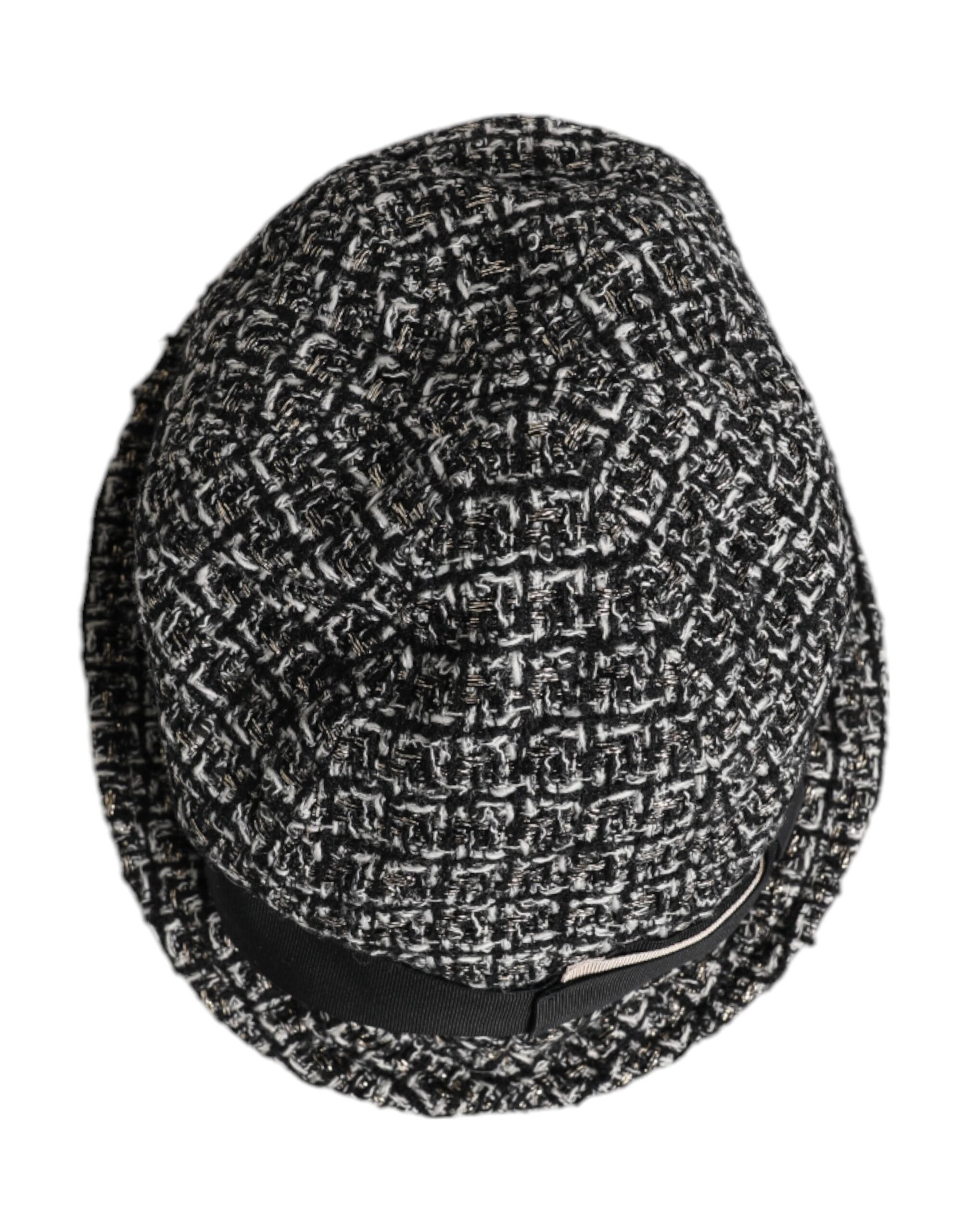 Black Cotton Blend Bucket Hat