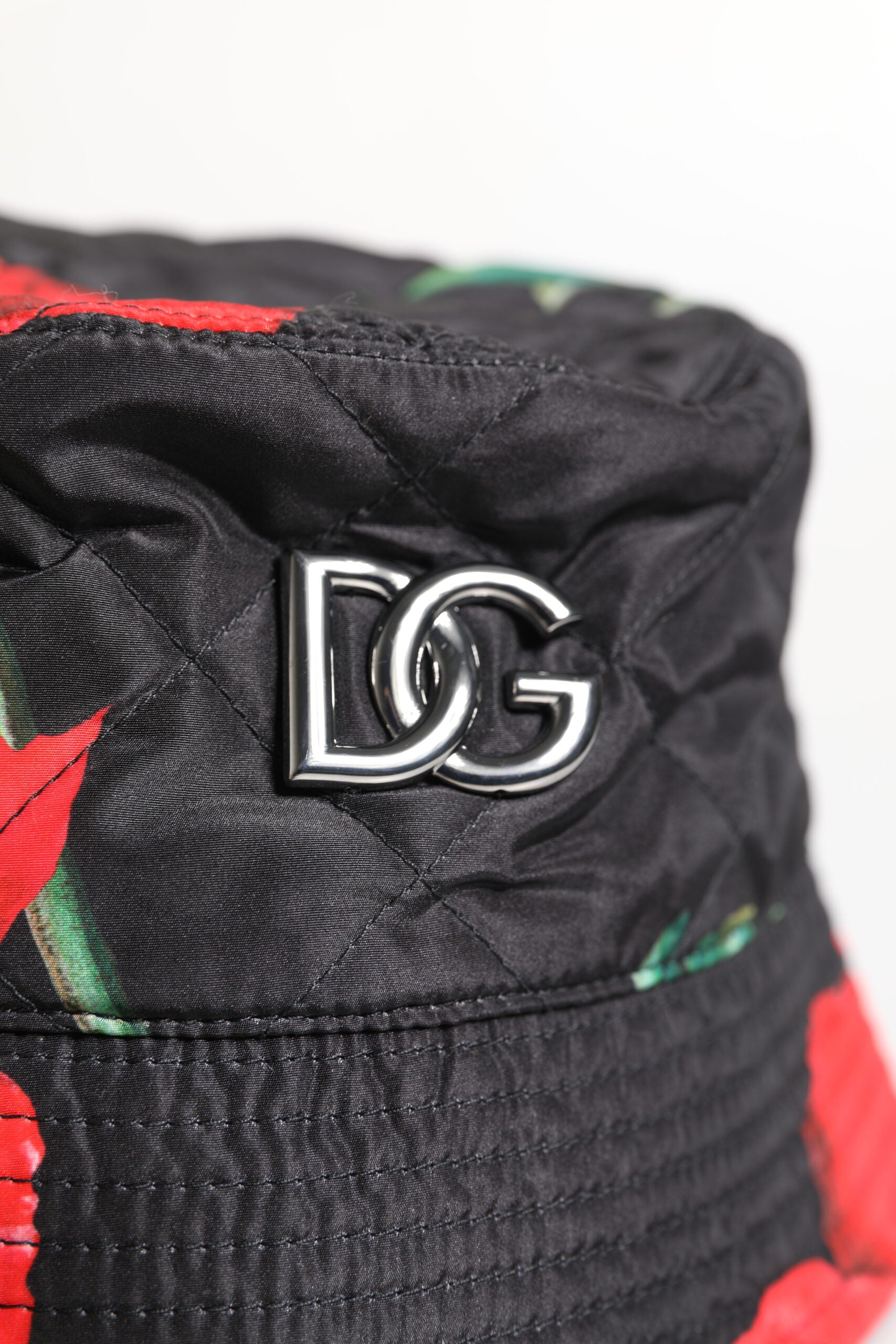 Multicolor DG Plaque Wide Brim Bucket Hat