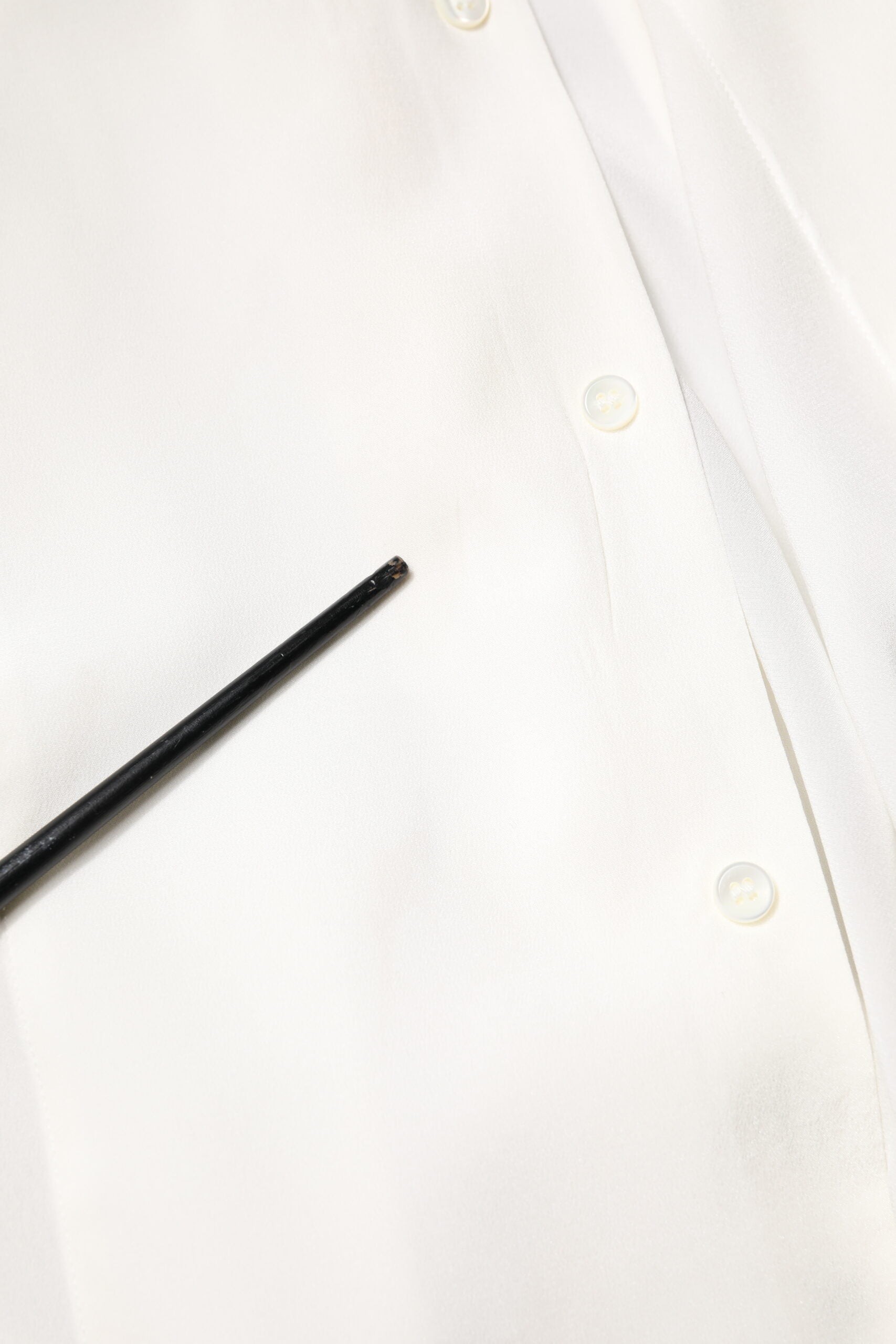 White Silk GOLD Dress Formal Collared Shirt