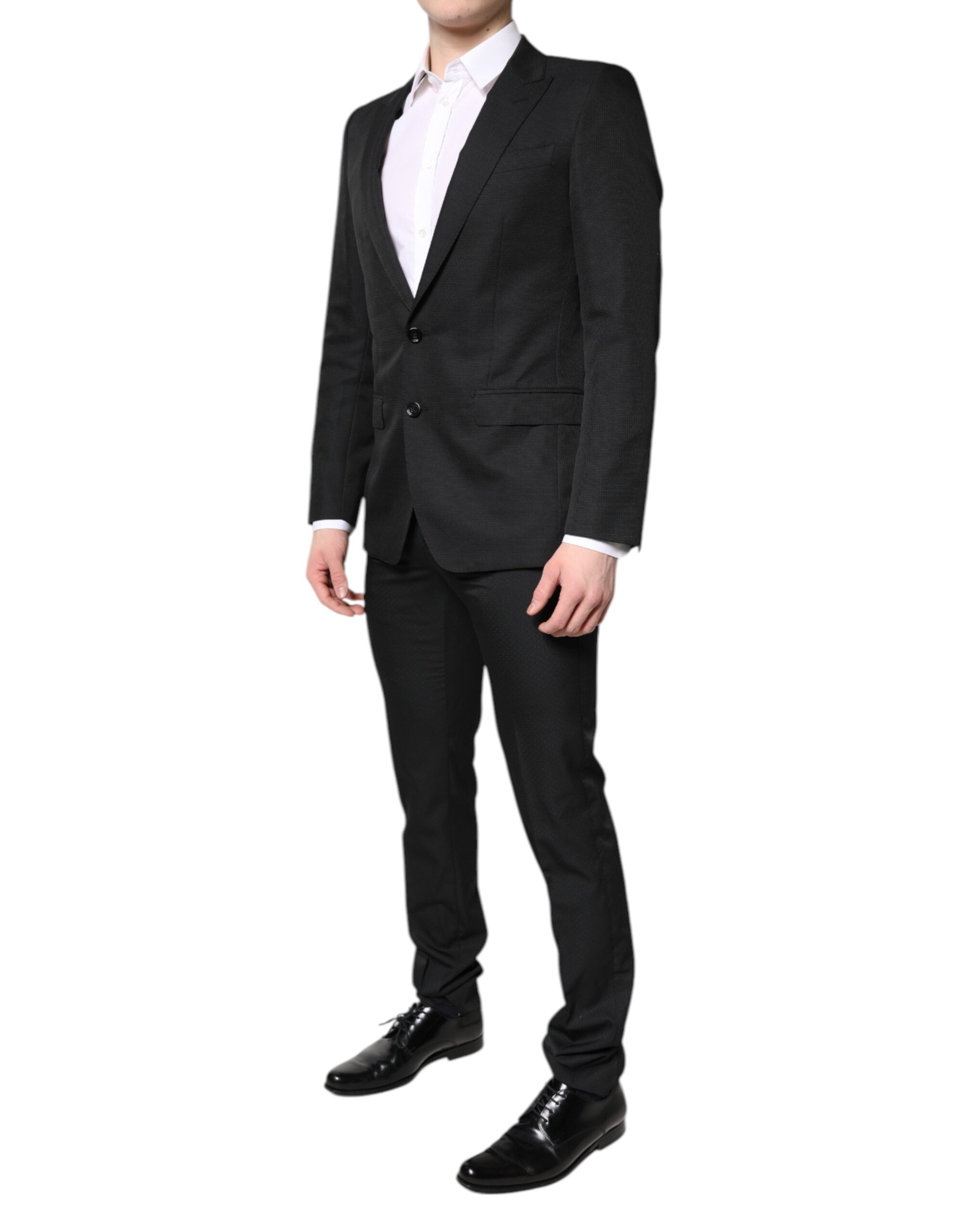 Black Single Breasted Formal 2 Piece Suit