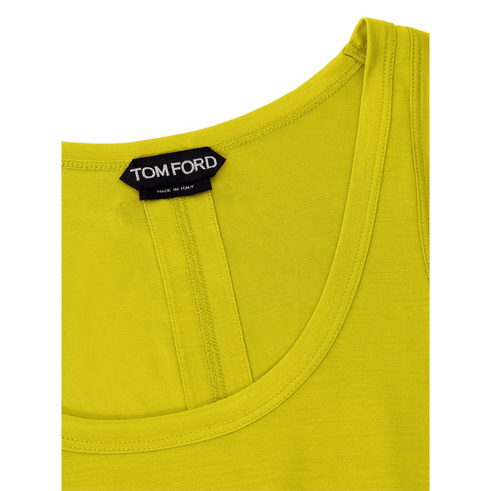 Yellow Silk Tank Top