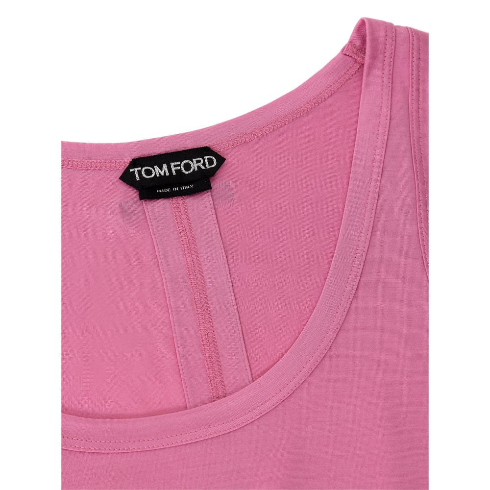 Pink Silk Tank Top
