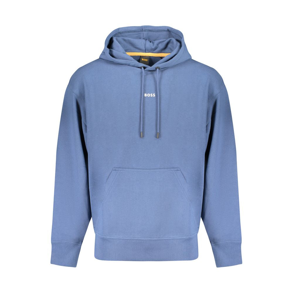 Blue Cotton Men Sweater