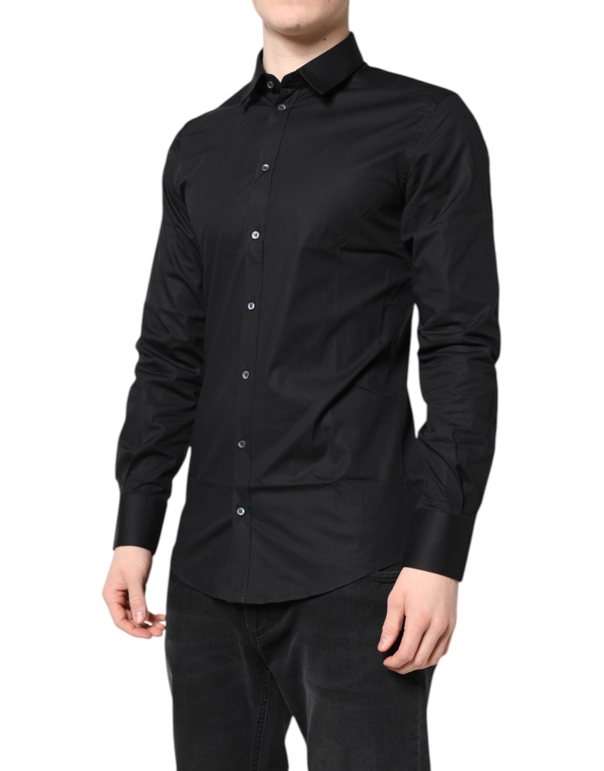Black GOLD Cotton Long Sleeves Dress Shirt