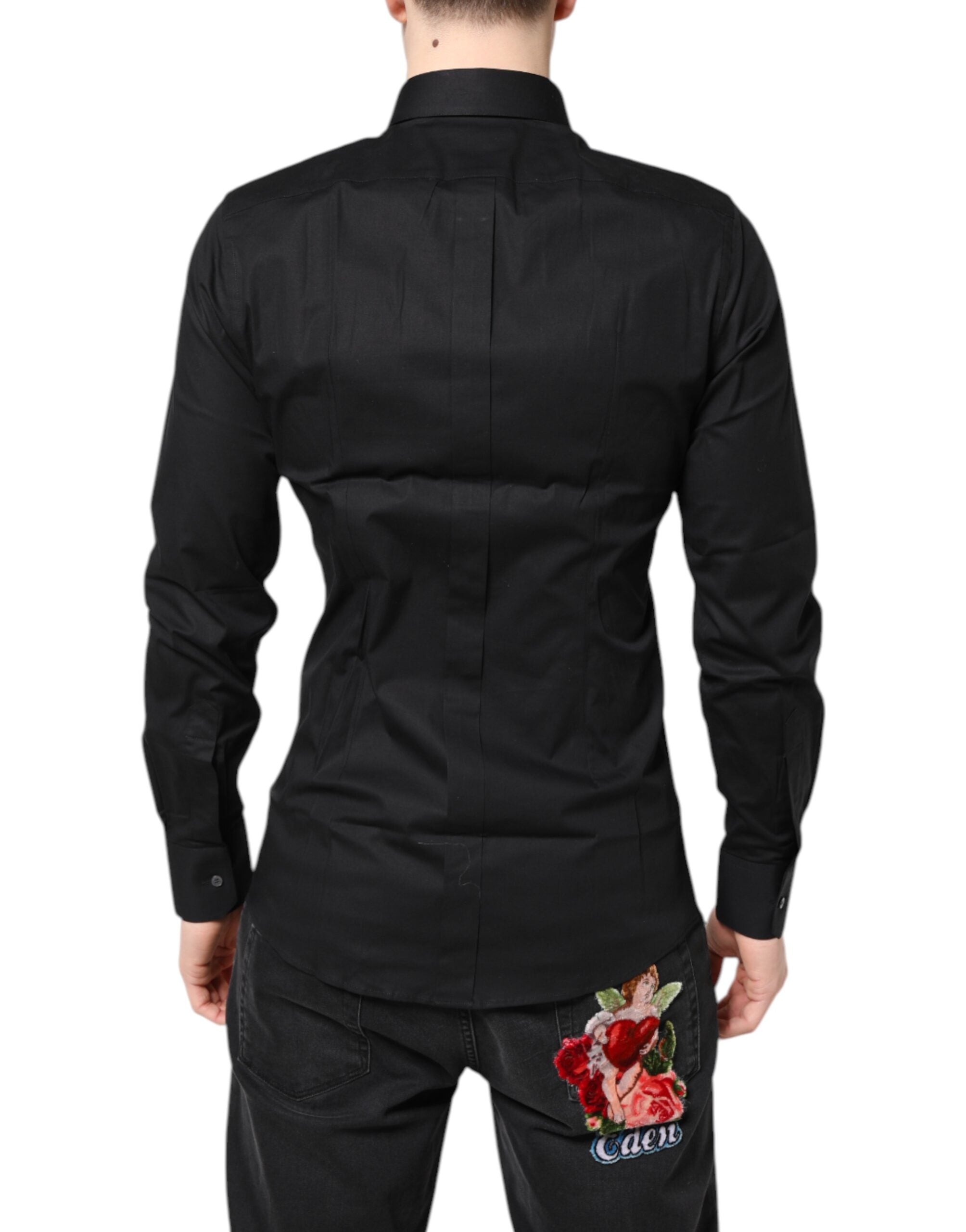 Black GOLD Cotton Long Sleeves Dress Shirt