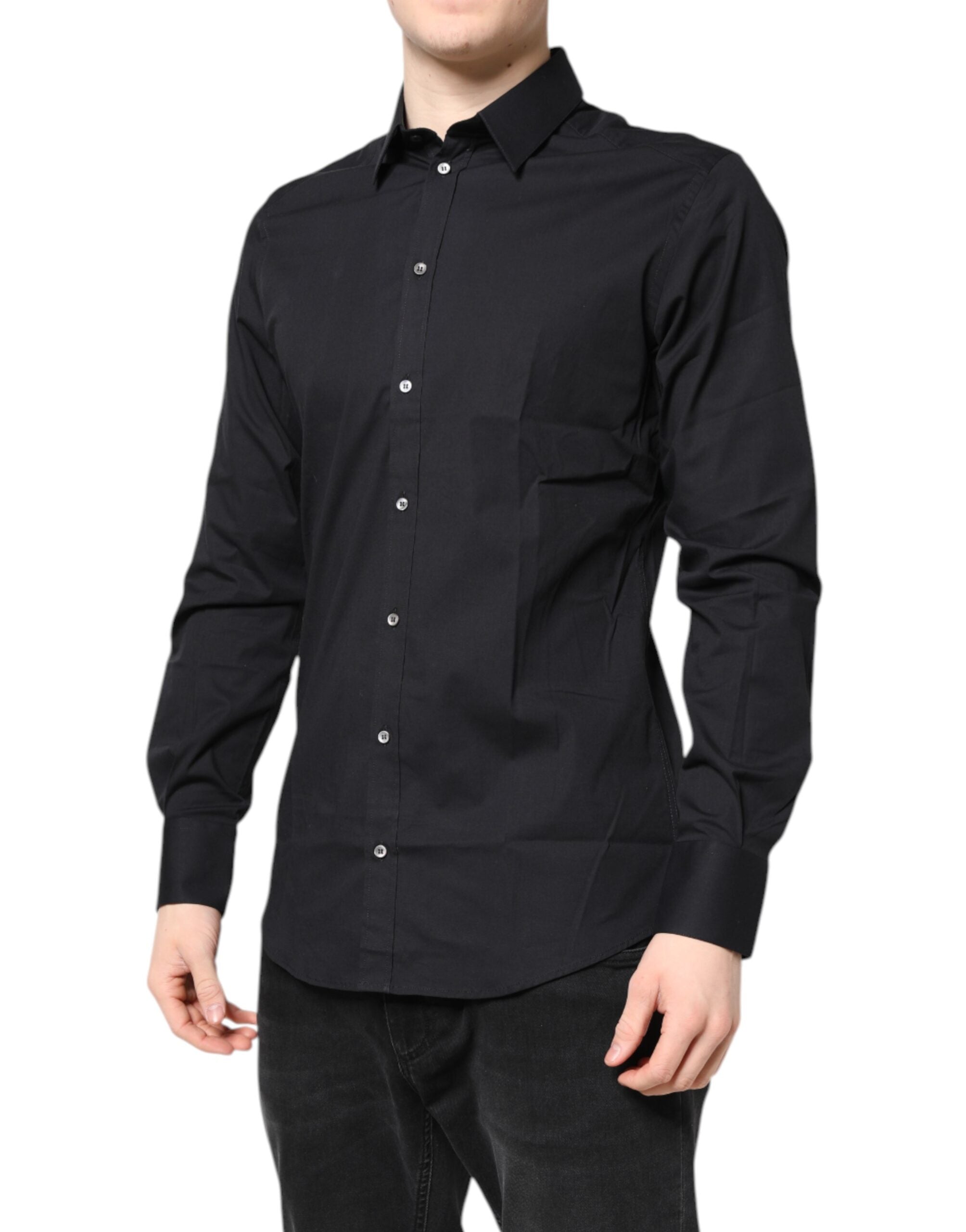 Black GOLD Cotton Long Sleeves Dress Shirt