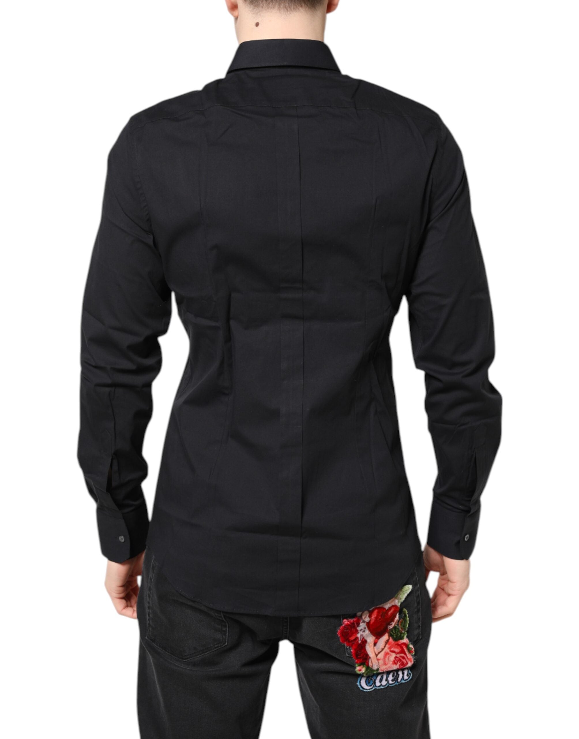 Black GOLD Cotton Long Sleeves Dress Shirt