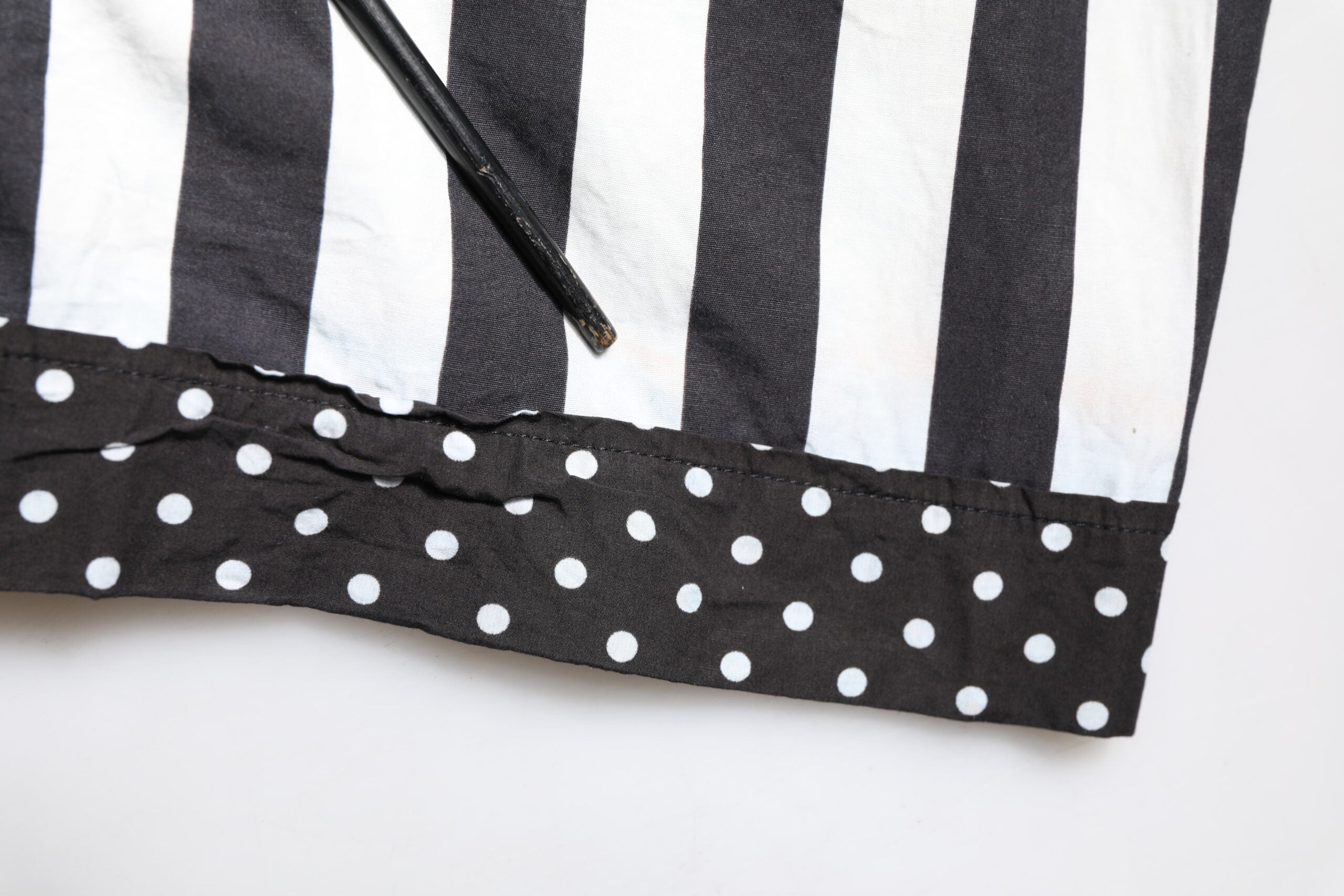 Black White Stripe Button Down Casual Shirt