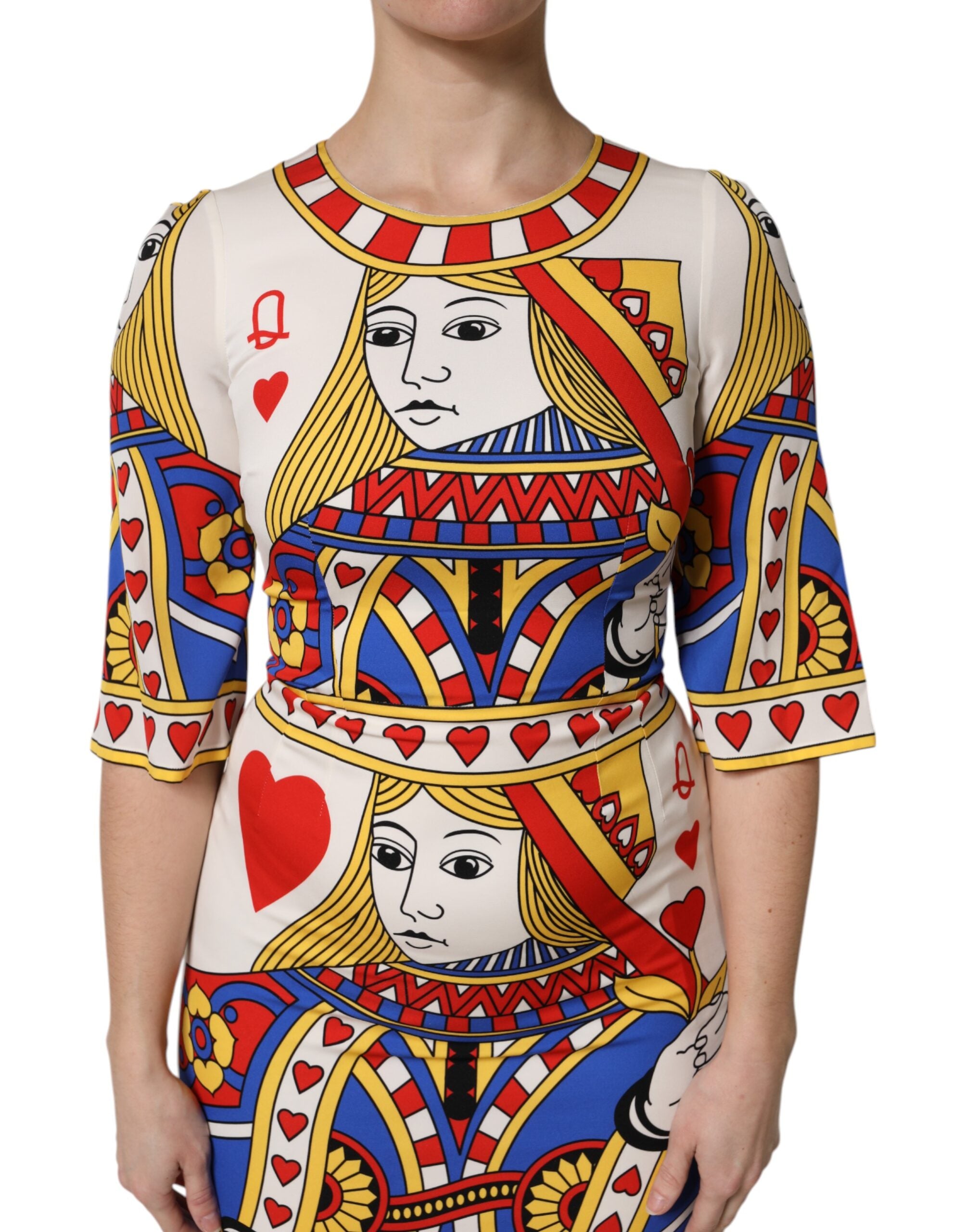 White Queen Of Heart Short Sleeve Midi Dress