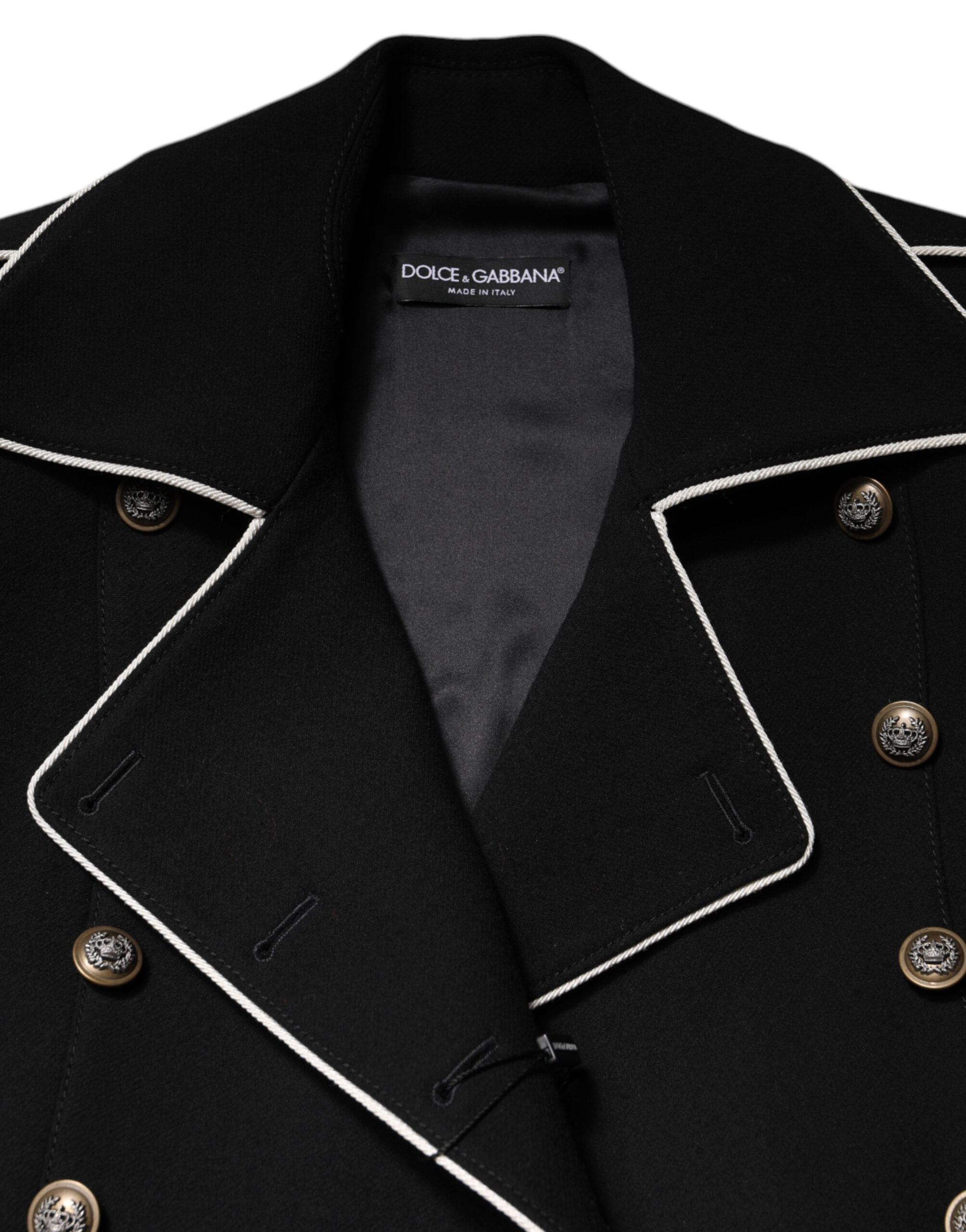 Black Wool Double Breasted Blazer Jacket