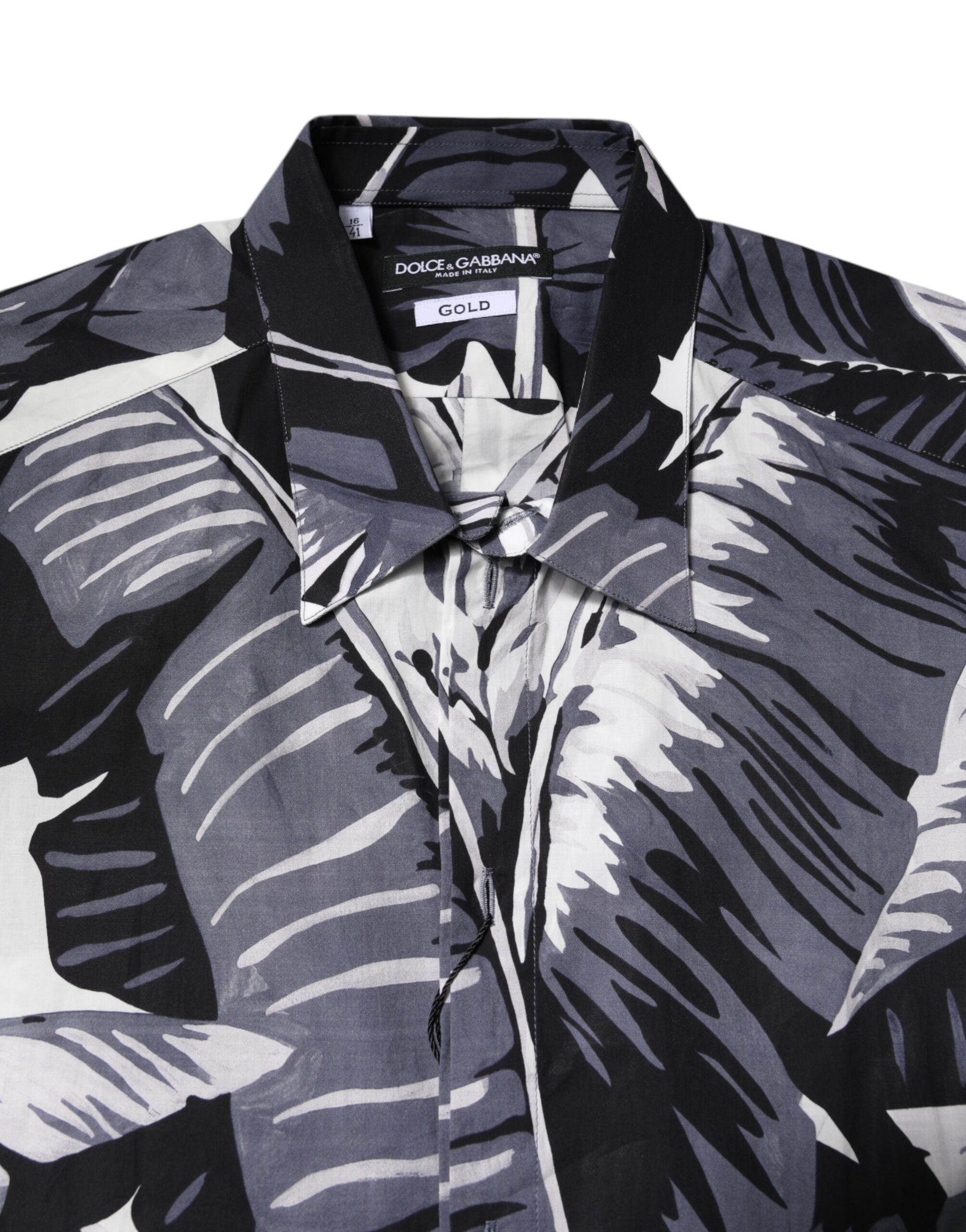 Multicolor GOLD Cotton Banana Leaf Print Shirt