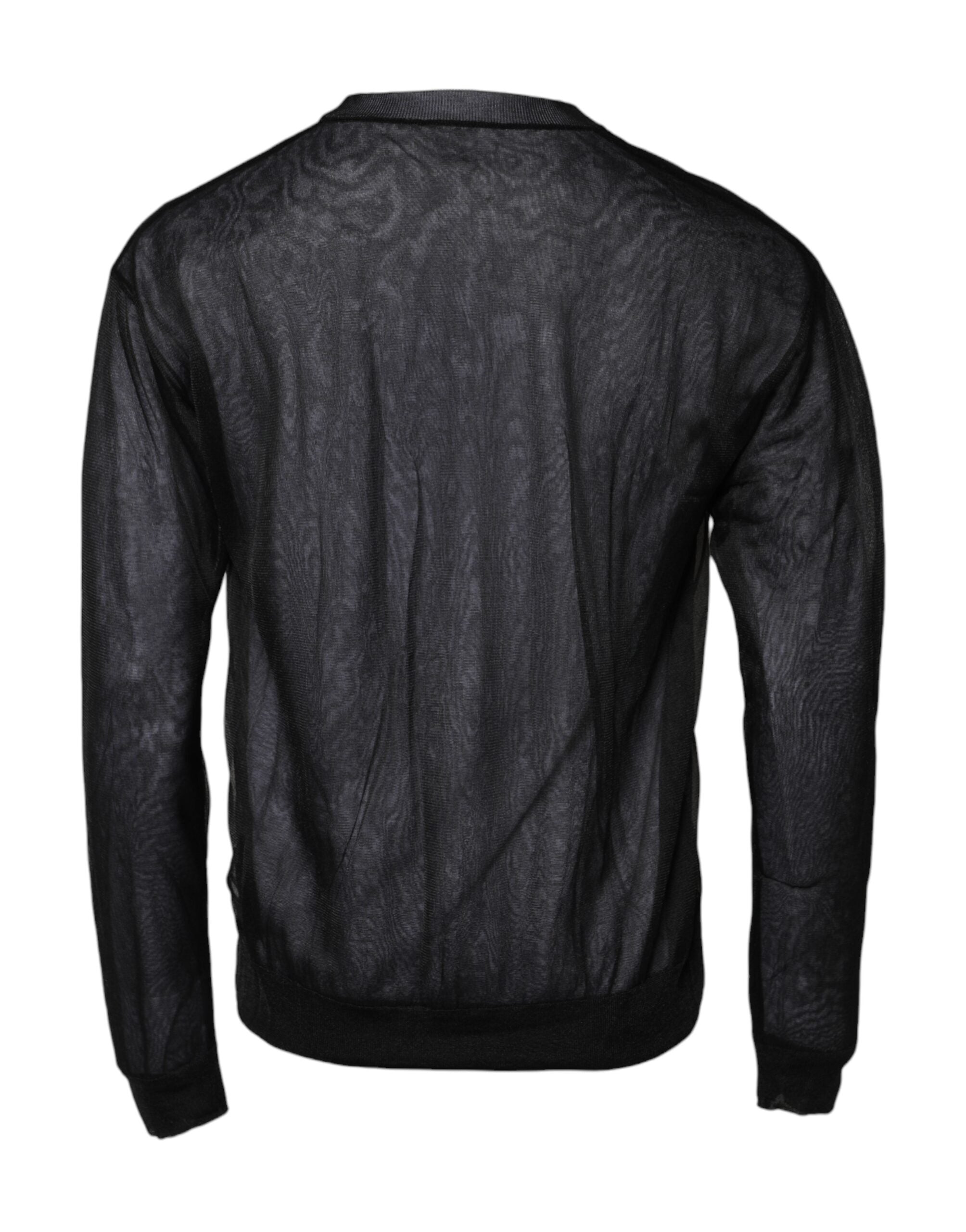 Black White Logo Knitted Pullover Sweater