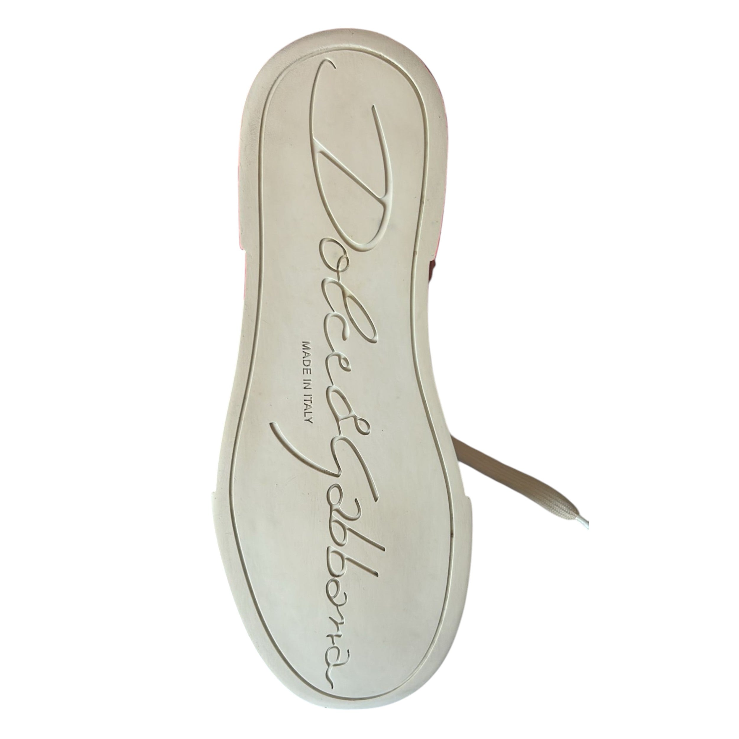 White Red Logo Portofino Sneakers Shoes