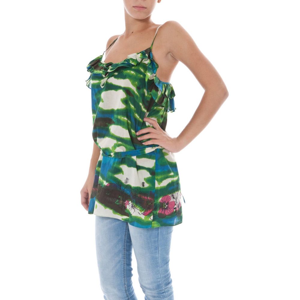 Green Cotton Women Top