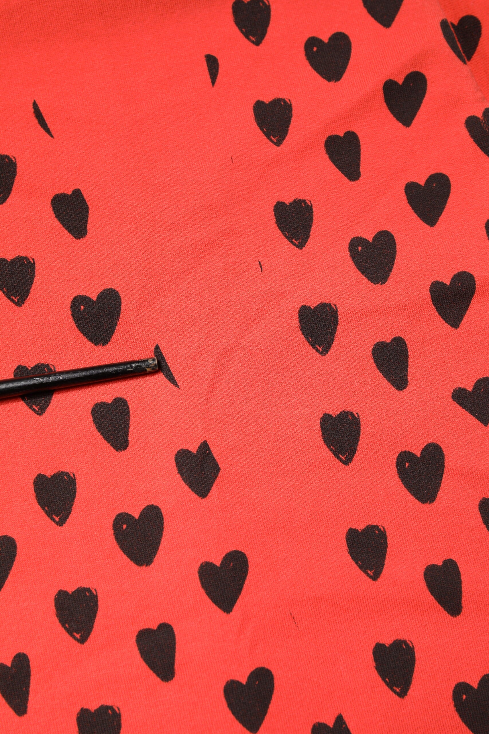 Red Cotton Sleeveless DG Heart Logo T-shirt