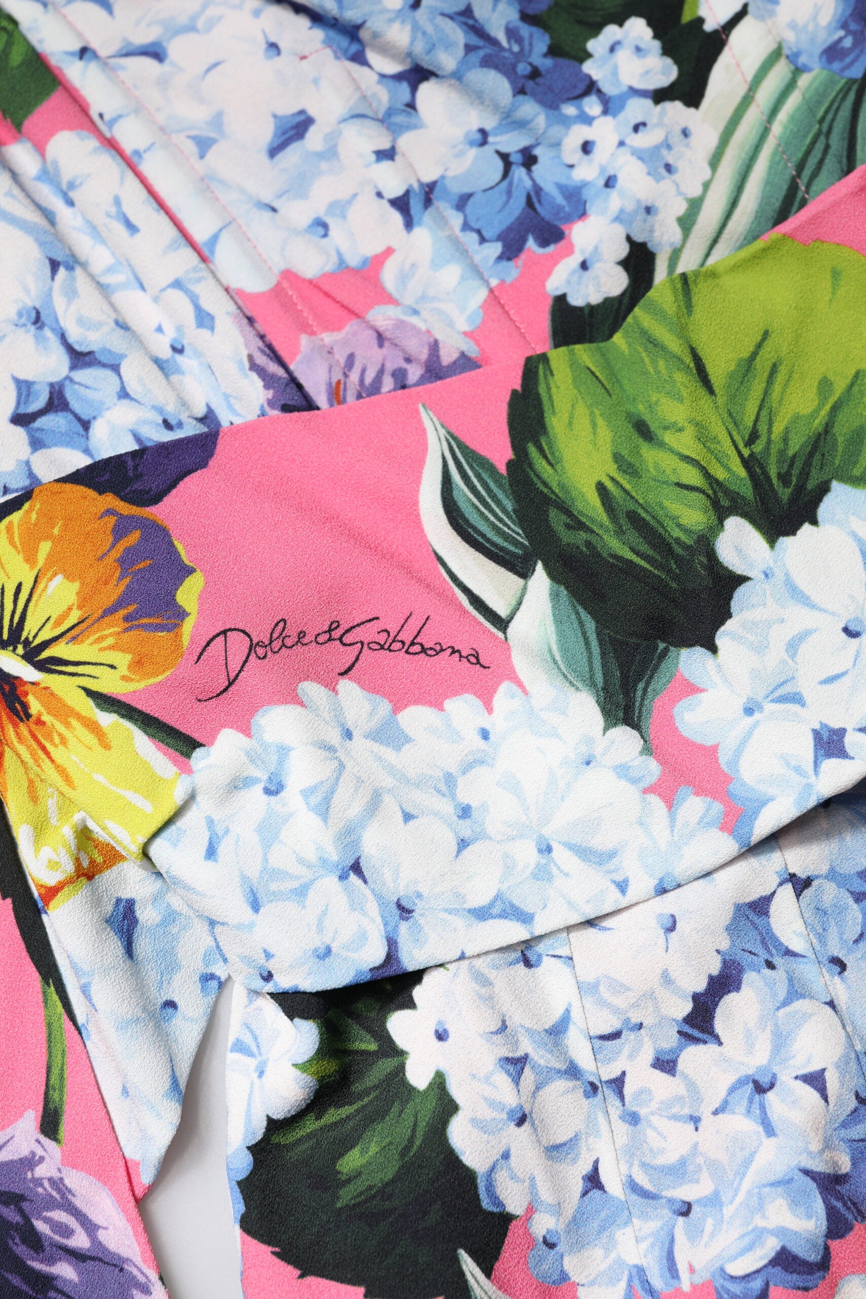 Multicolor Floral Pleated Sheath Midi Dress