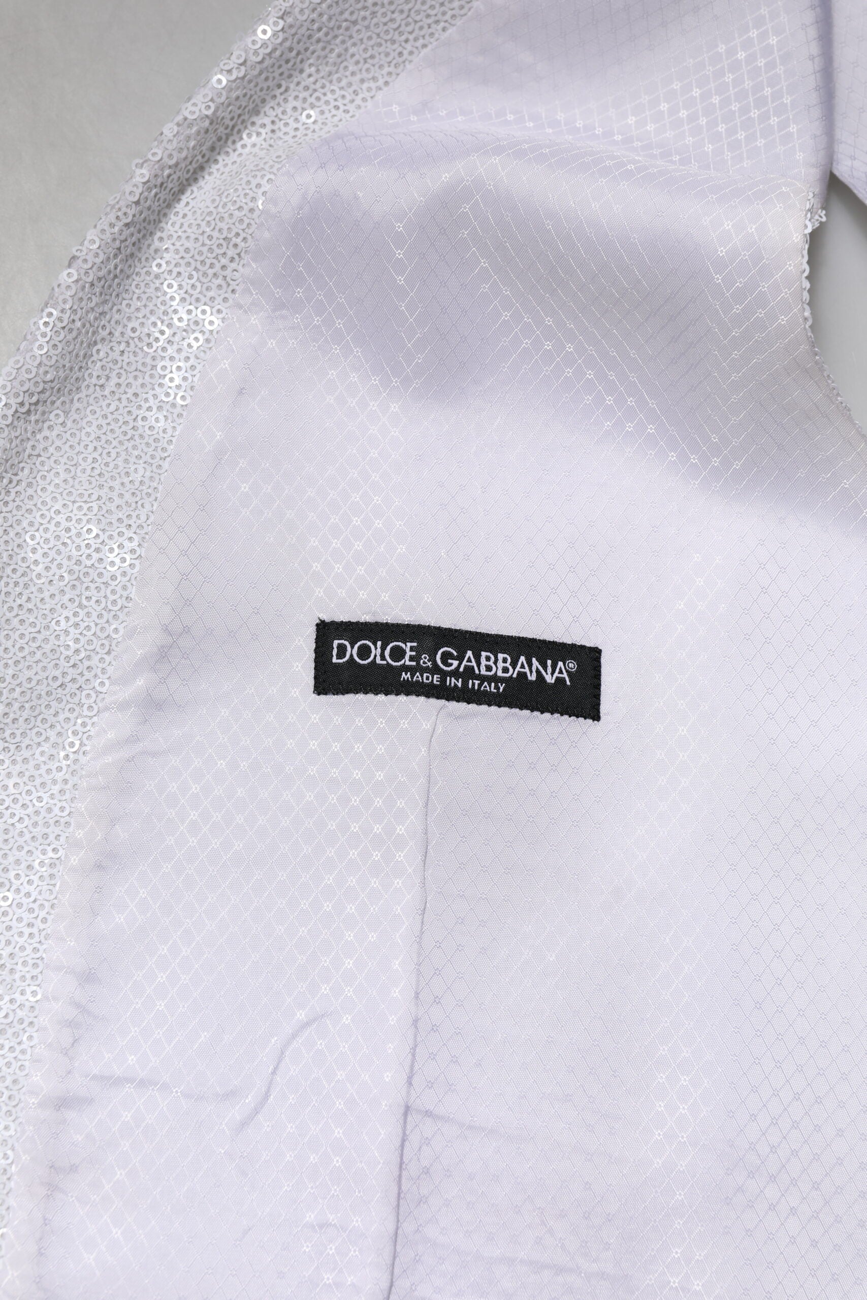 White Sequined Dress Formal Waistcoat Vest