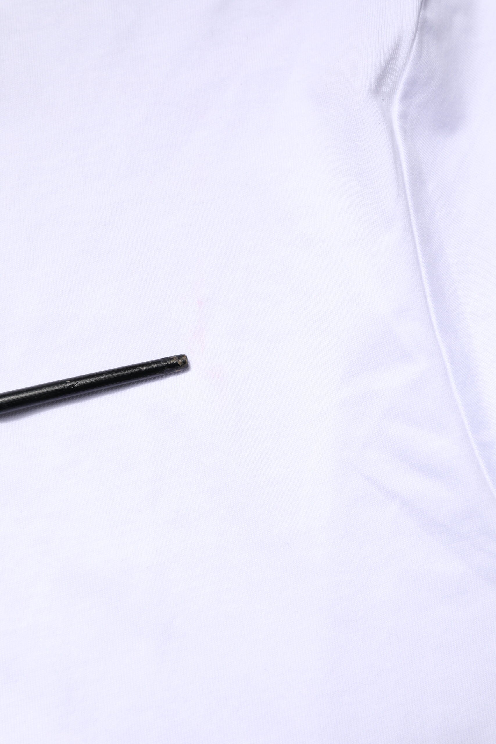 White Logo Embroidery Crew Neck T-shirt