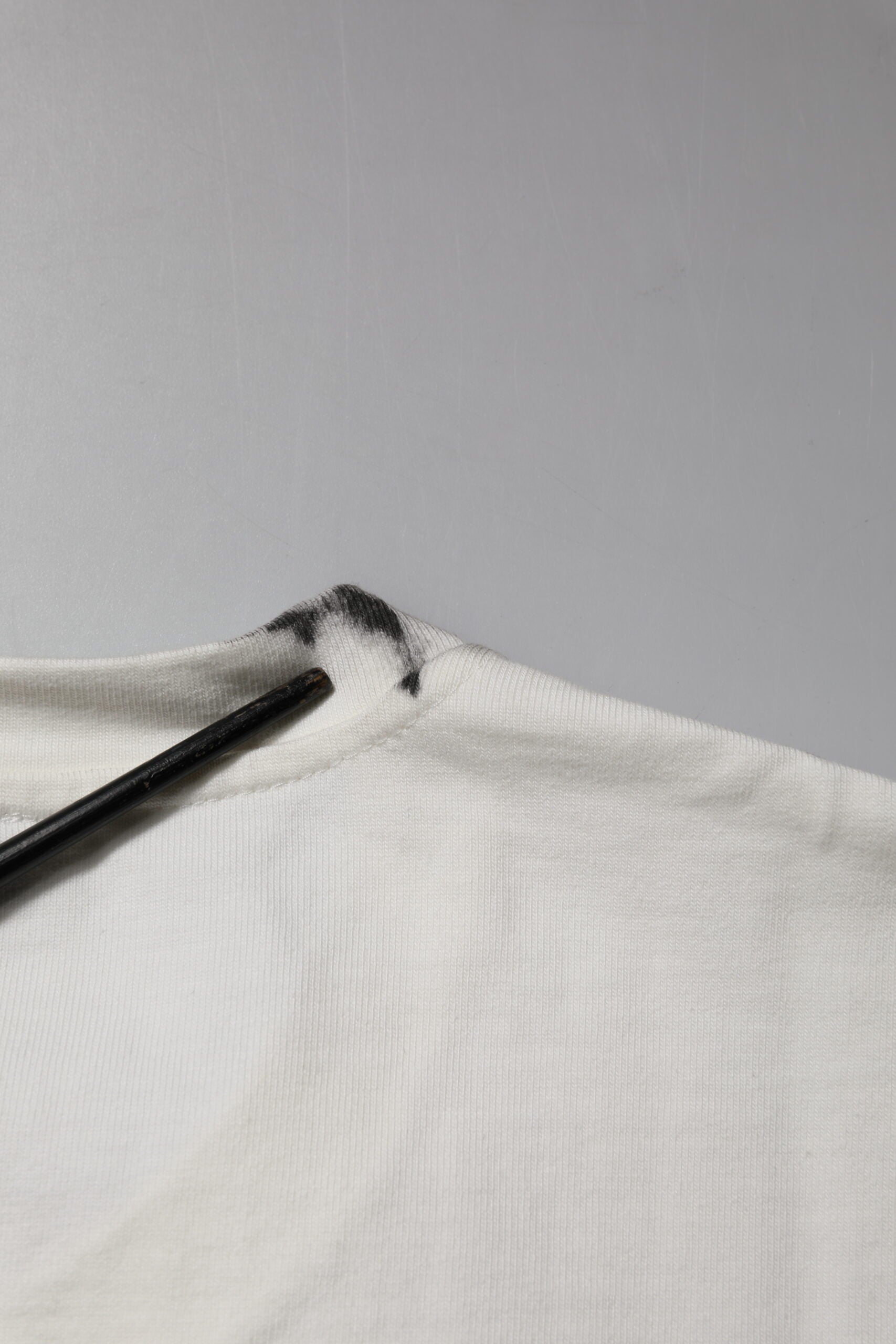 White Cotton DG Logo Print Round Neck T-shirt