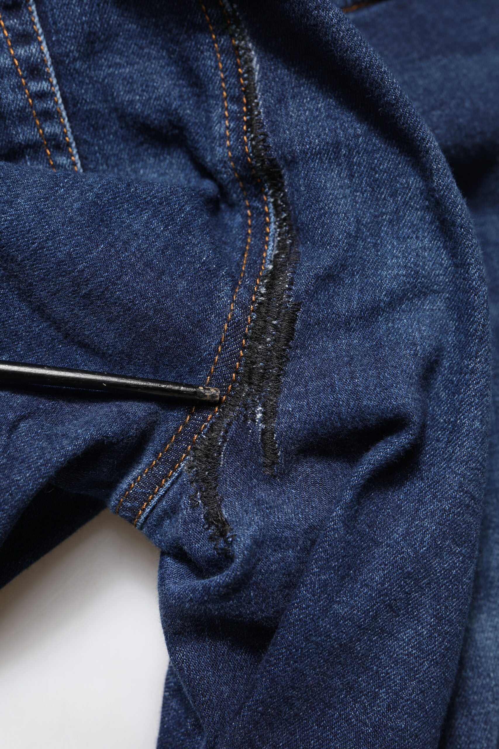 Blue Cotton High Waisted Cropped Denim Jeans