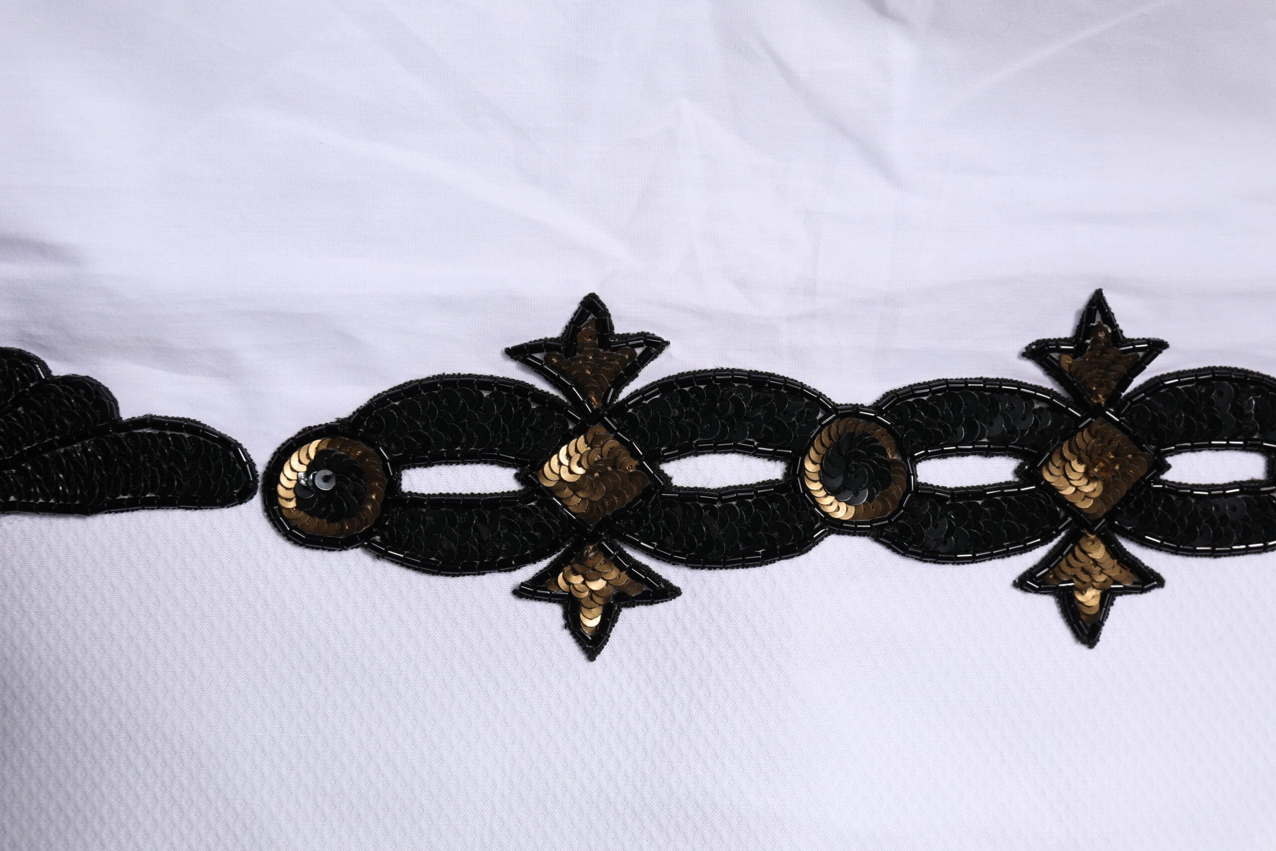 White GOLD Embellished Formal Men Dress Shirt