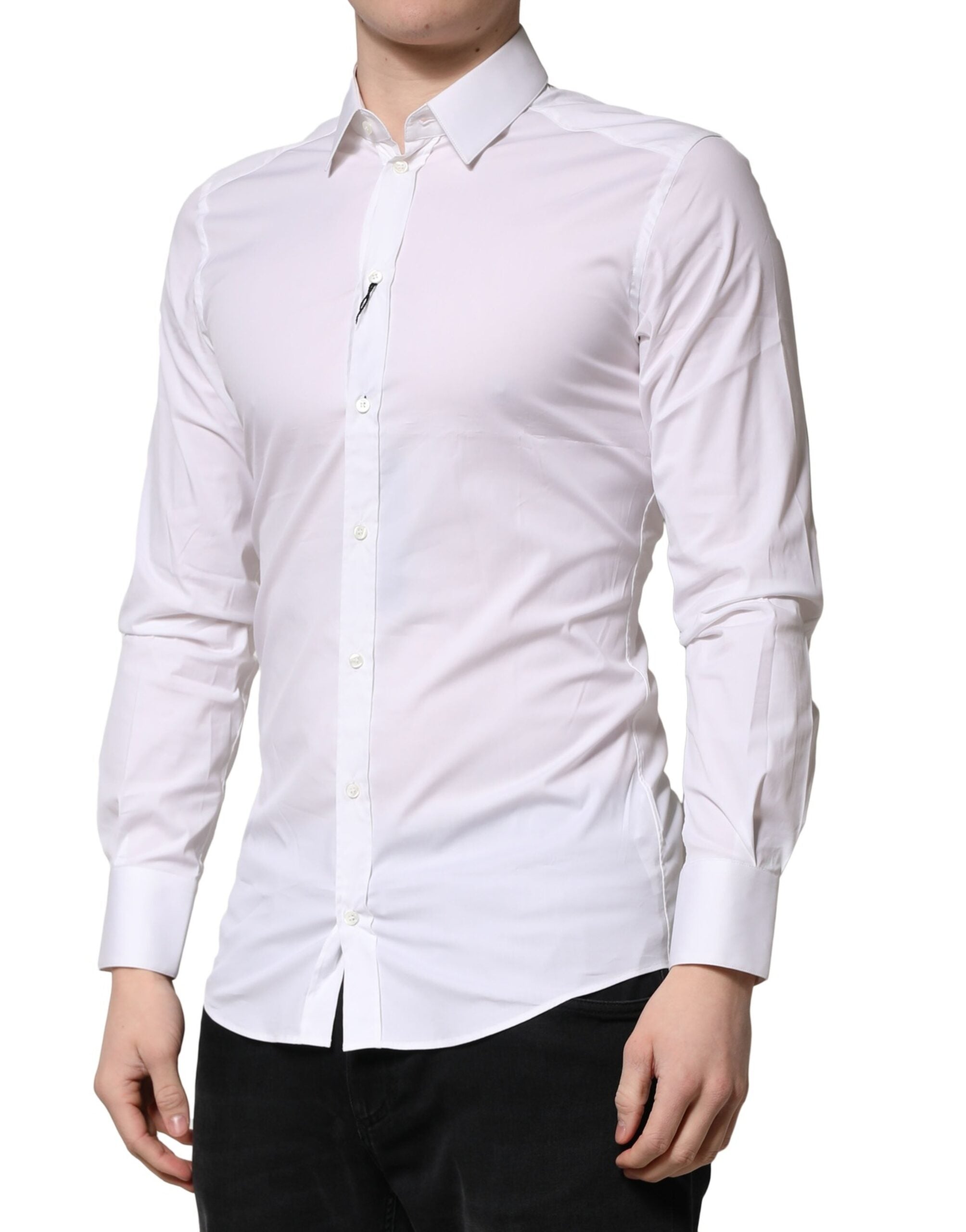 White GOLD Cotton Men Dress Formal Shirt