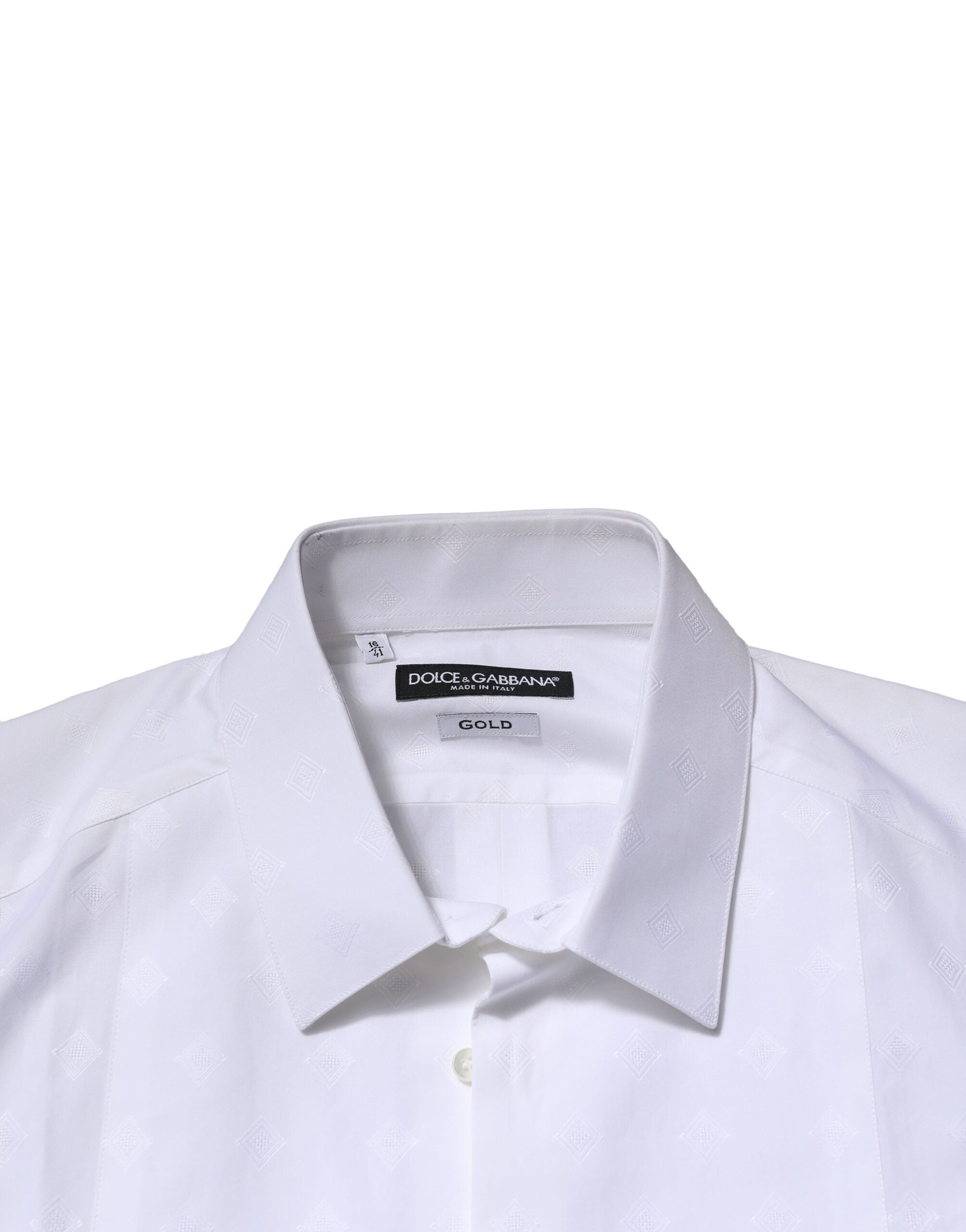 White Bib Cotton Poplin GOLD Formal Shirt