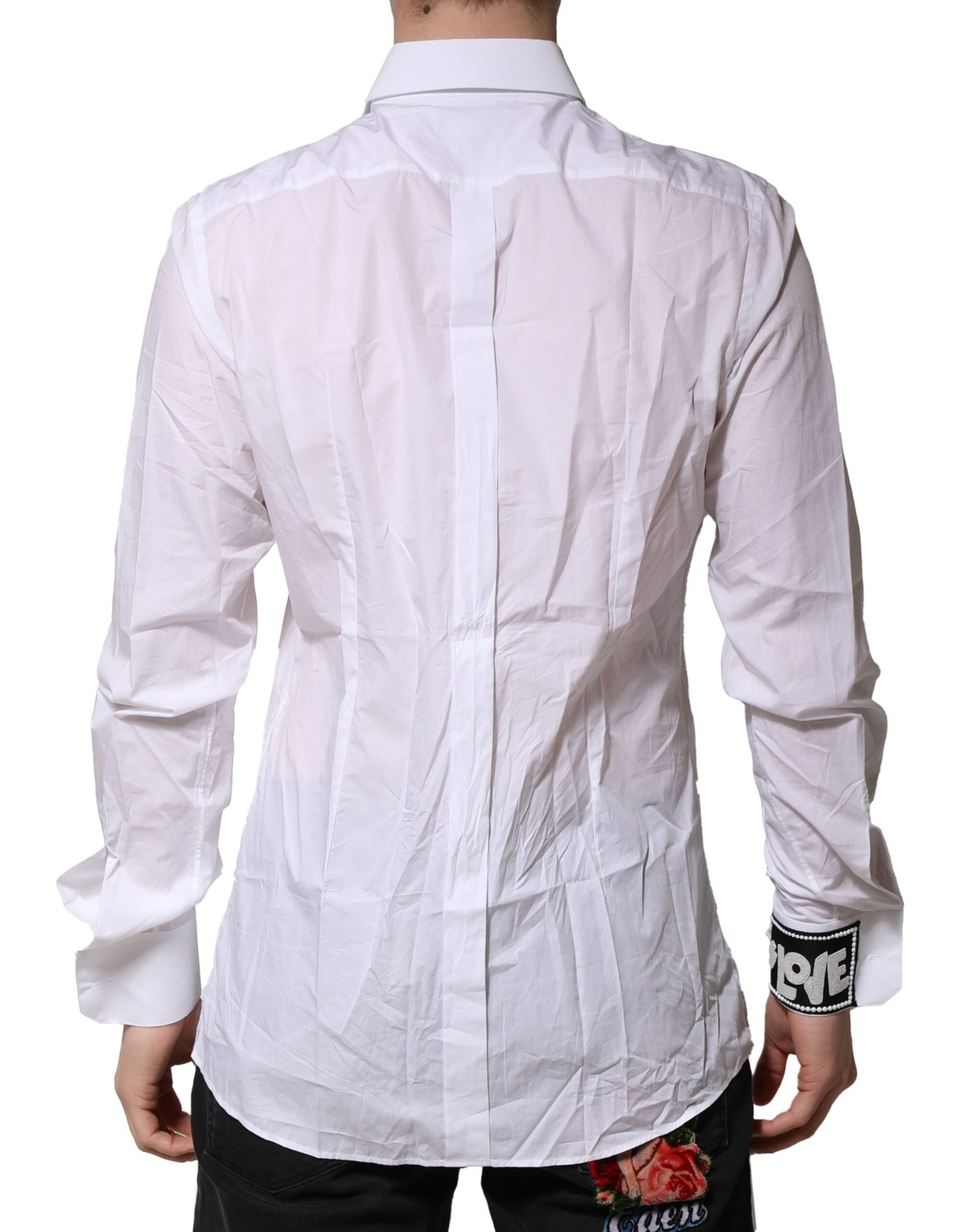 White GOLD Cotton Men Dress Formal Shirt