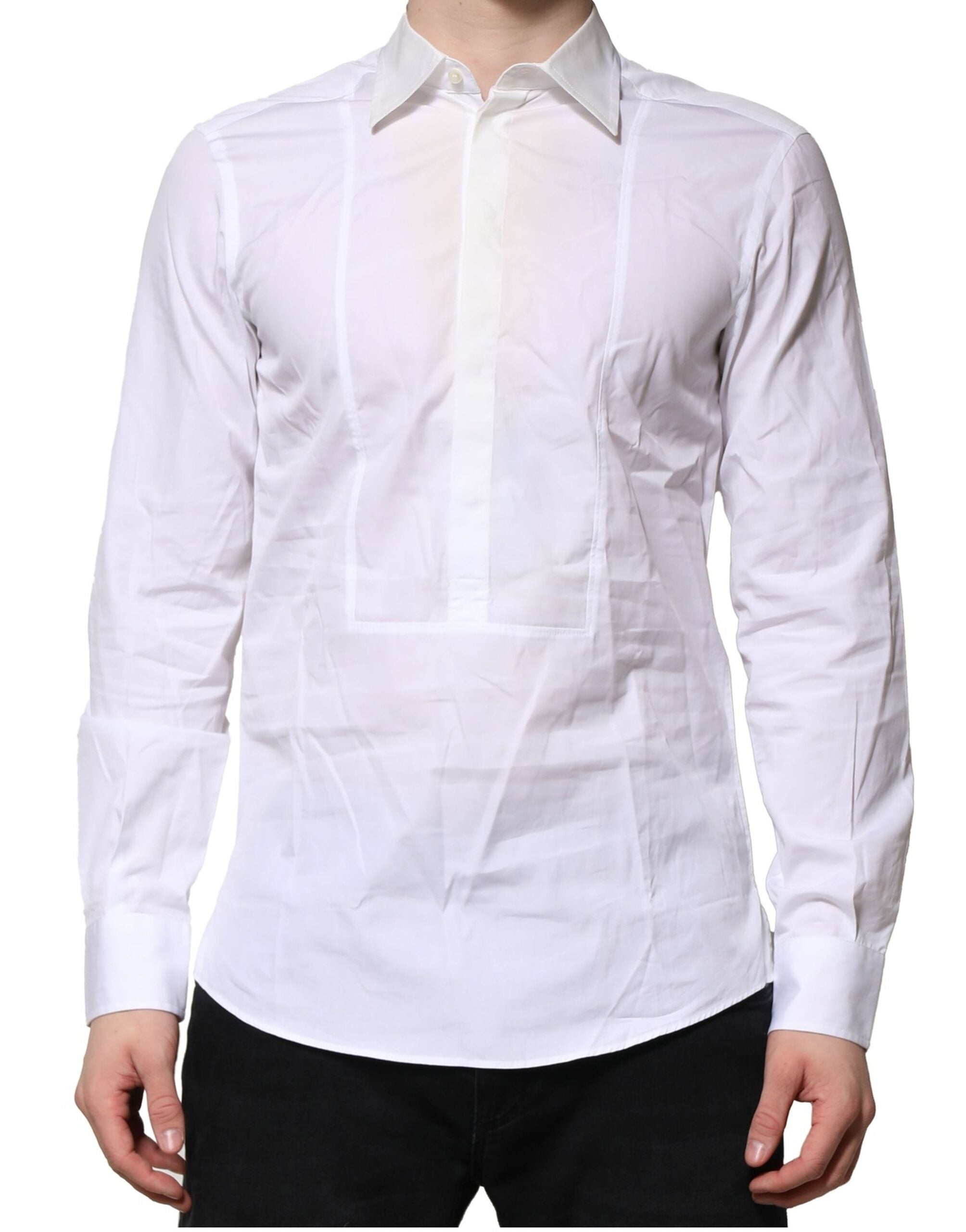 White Poplin Cotton Formal Men Dress Shirt
