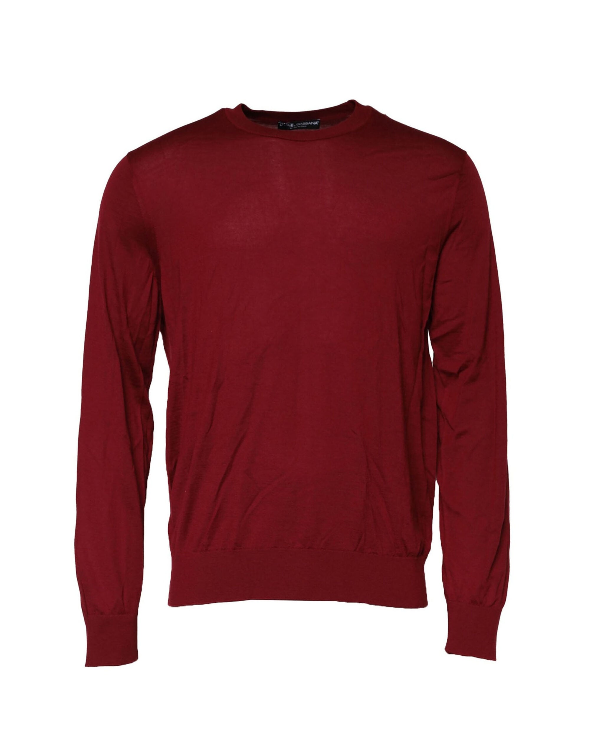 Maroon Cashmere Crew Neck Sweatshirt Sweater