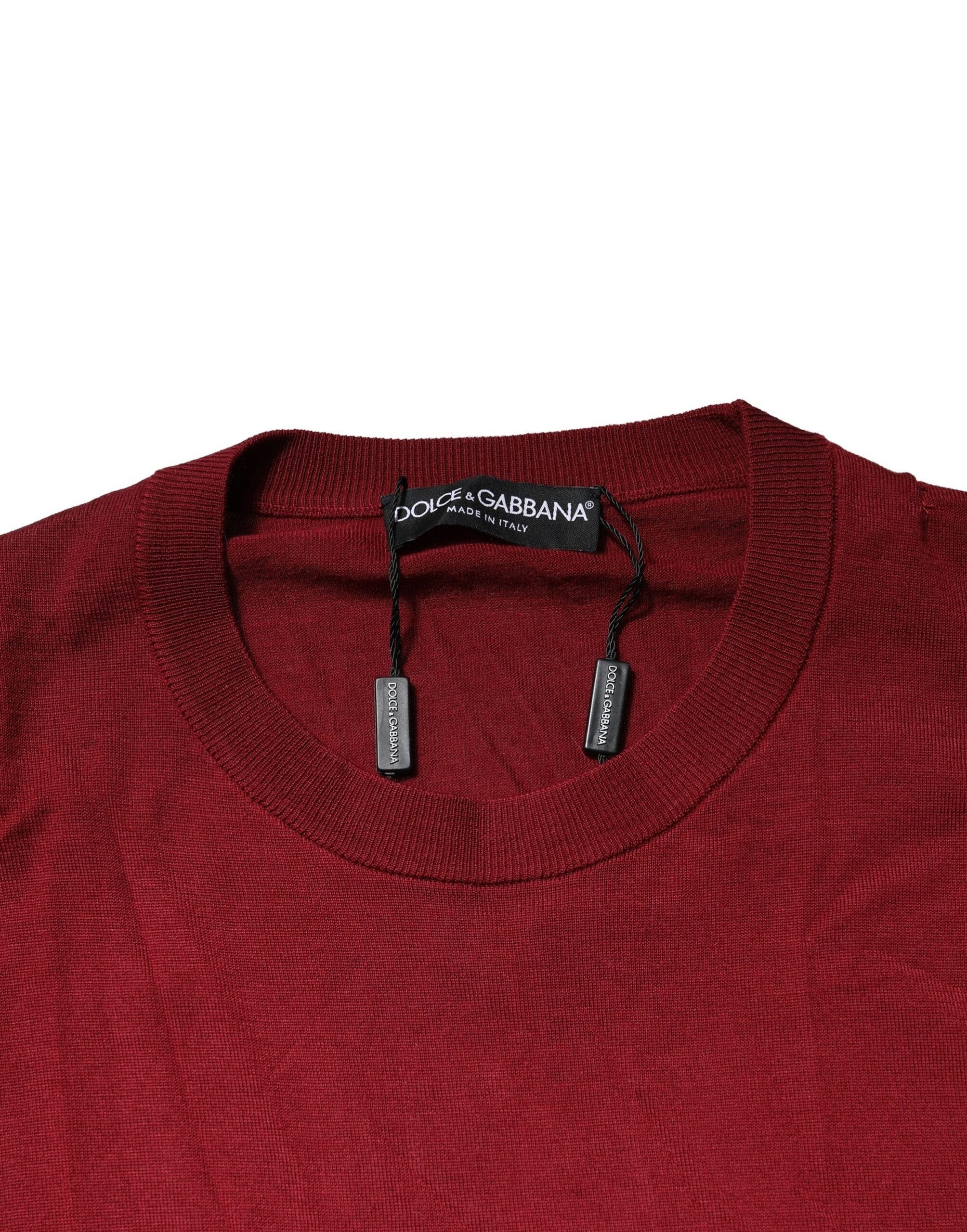 Maroon Cashmere Crew Neck Sweatshirt Sweater