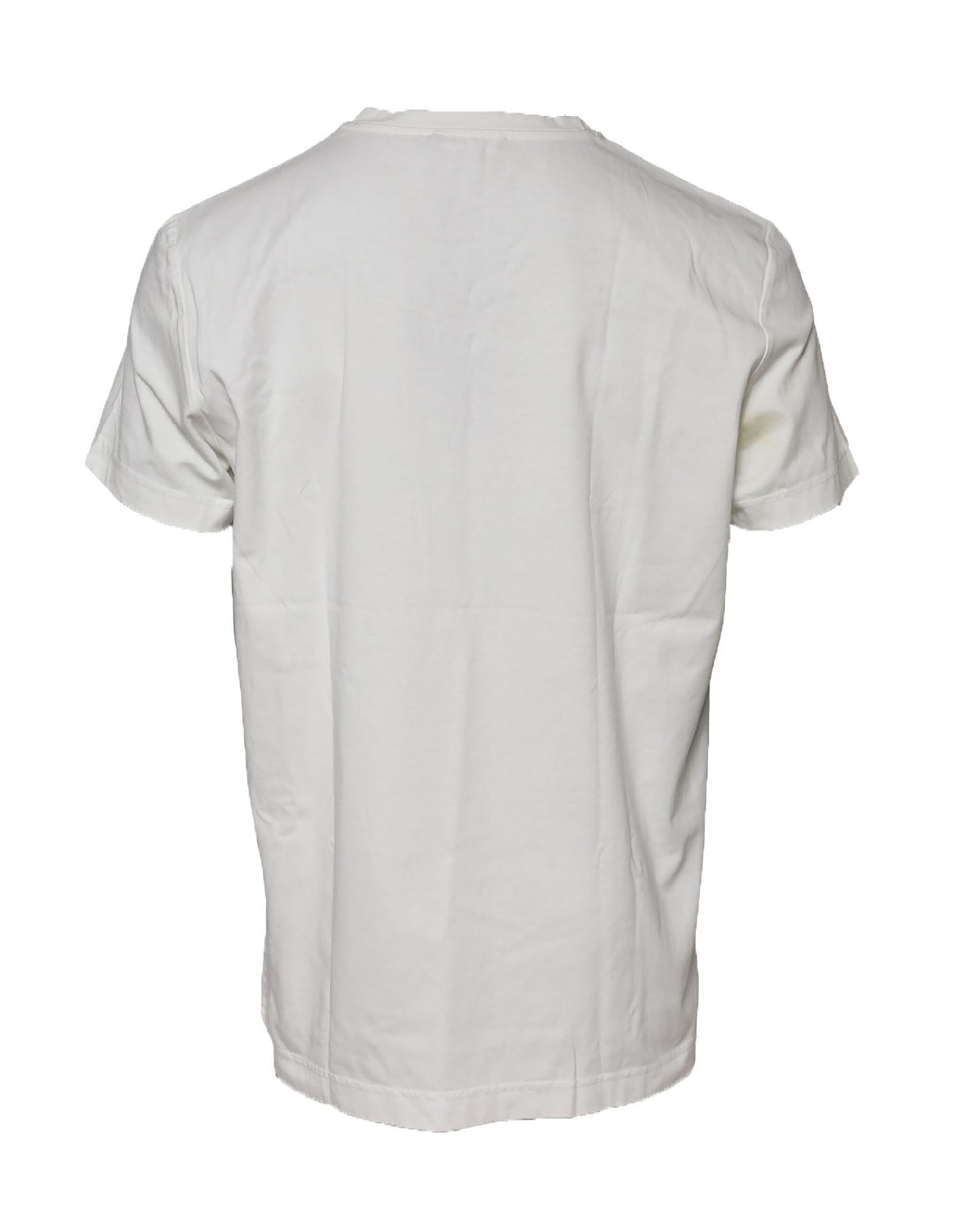 White Bandana Cotton Men Crew Neck T-shirt
