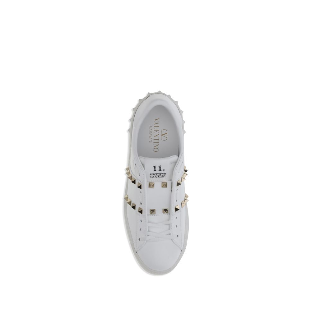 White Calf Leather Bos Taurus Low Top Sneakers