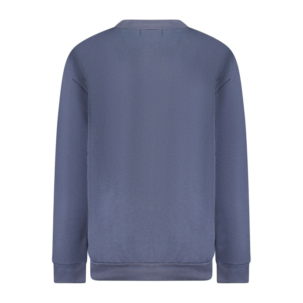 Blue Cotton Women Sweater