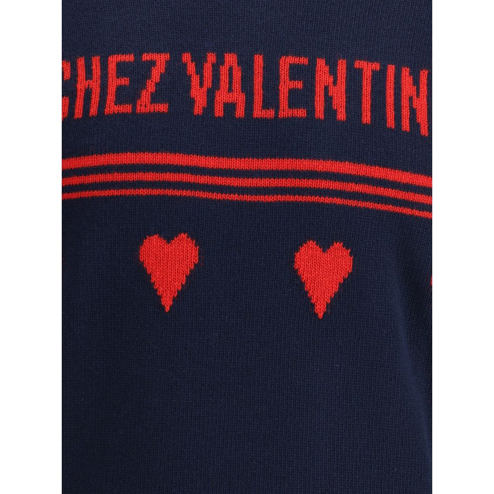 Blue Fleece Wool Sweatshirt