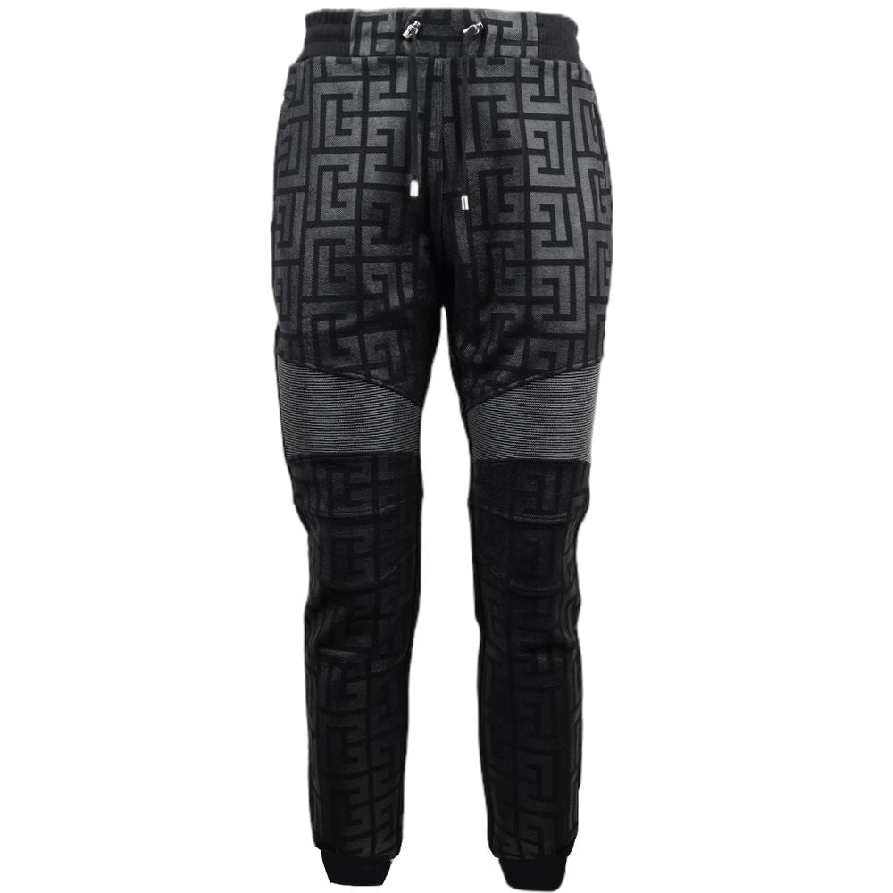 Black Cotton Men Jogging Pant