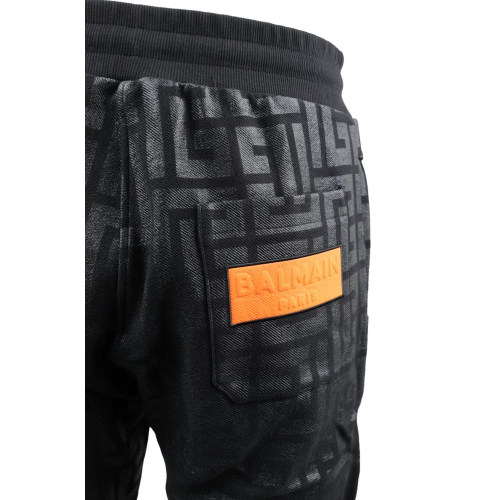 Black Cotton Men Jogging Pant